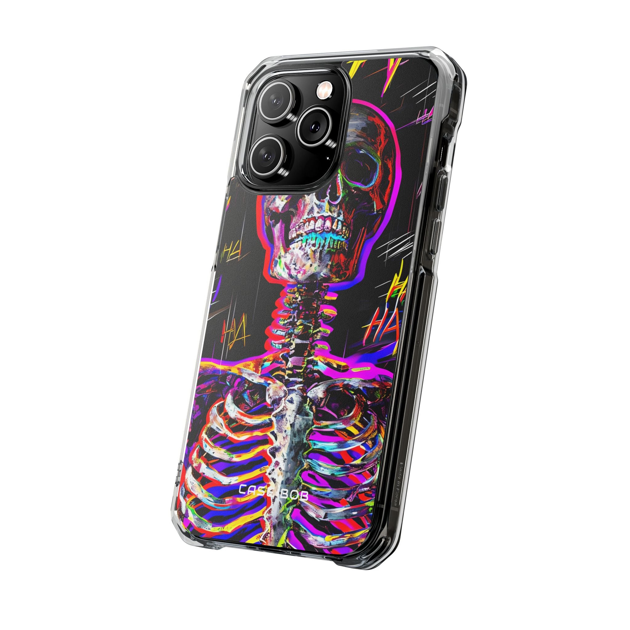 Neon Skeleton Laugh iPhone 14 Pro Max Case - Impact