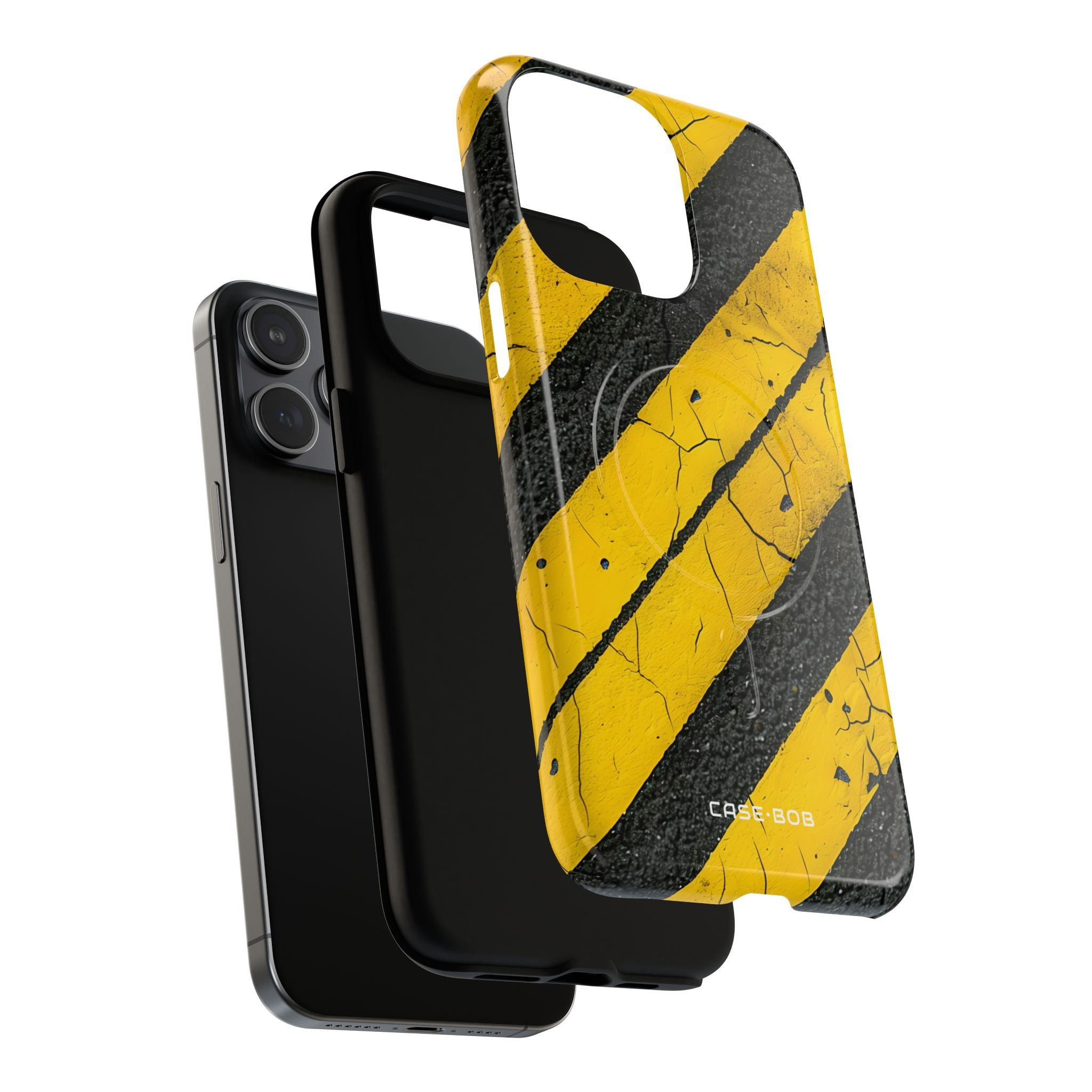 Yellow Stripe Distress iPhone 15 Pro Max Case - Tough+