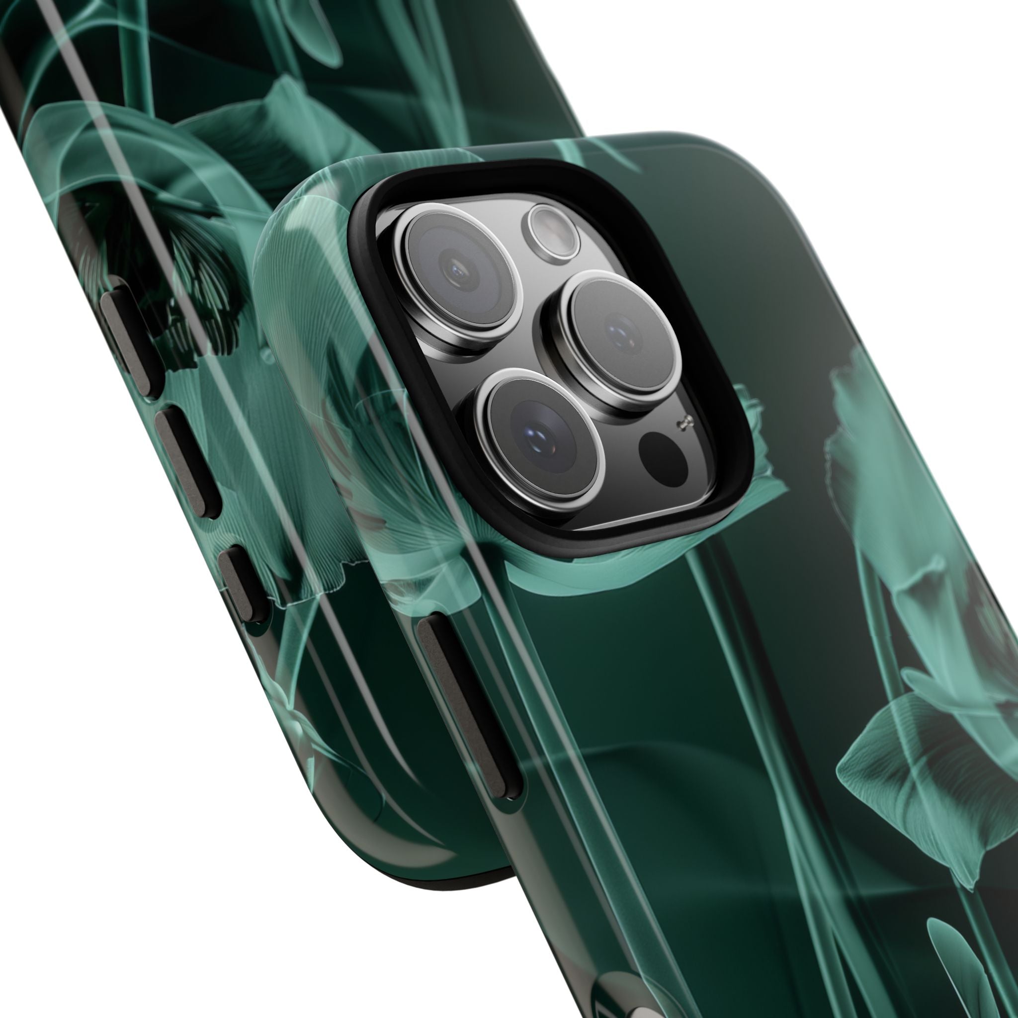 Teal Bloom Radiance iPhone 16 - Tough
