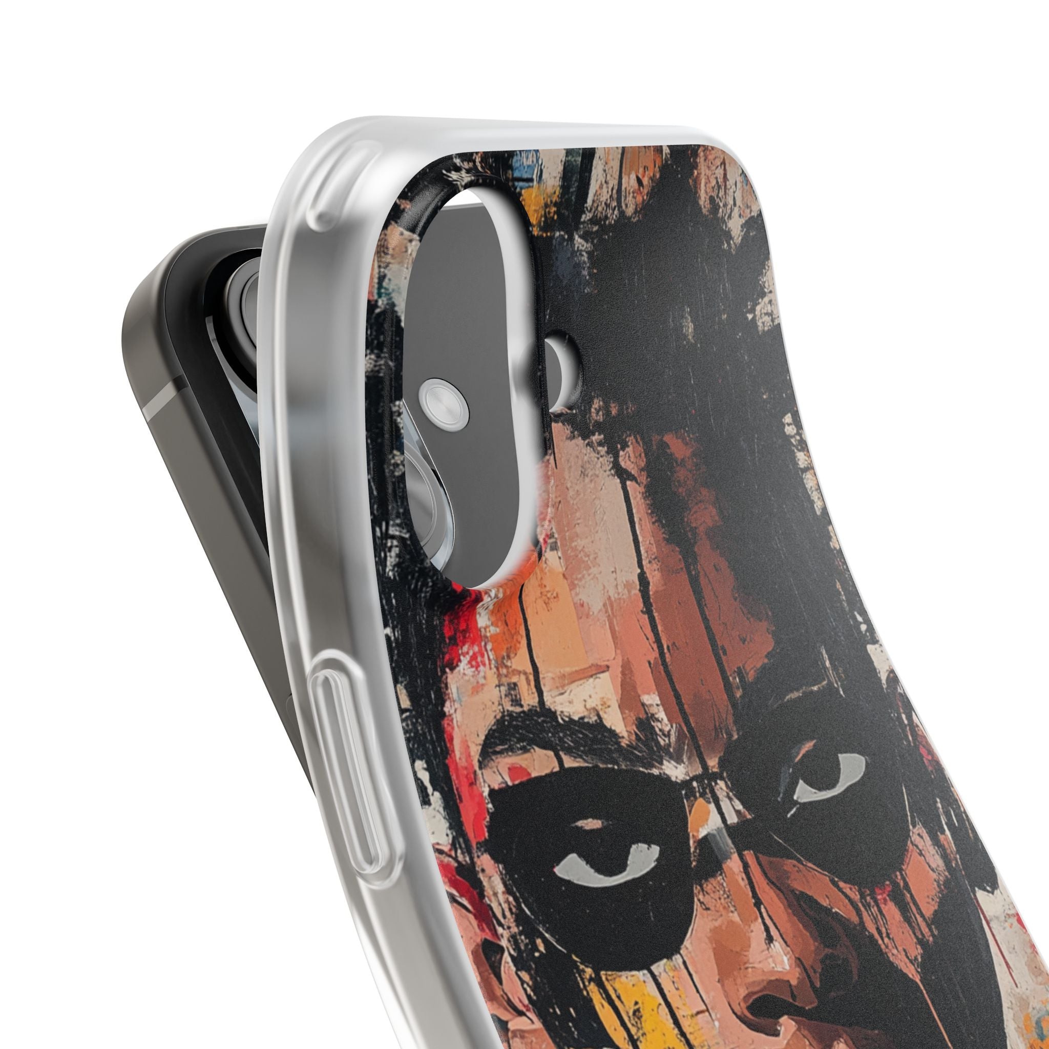 Masked Portrait Drips iPhone 16 Case - Soft