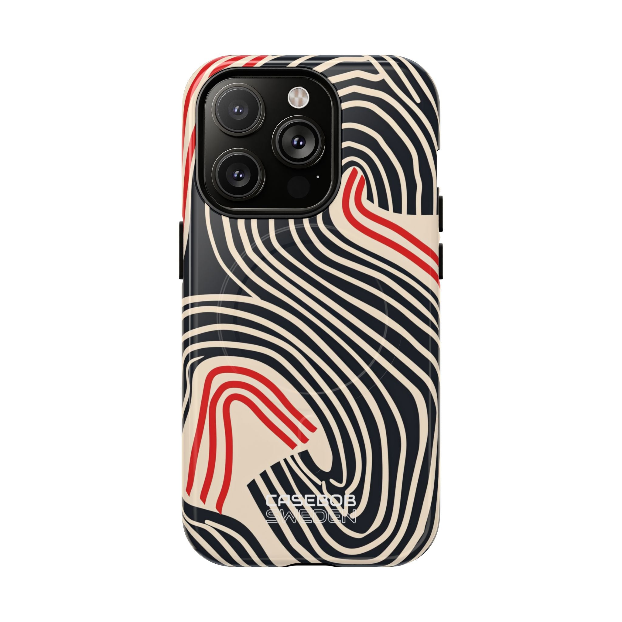 Wavy Red Flow iPhone 14 - Tough+