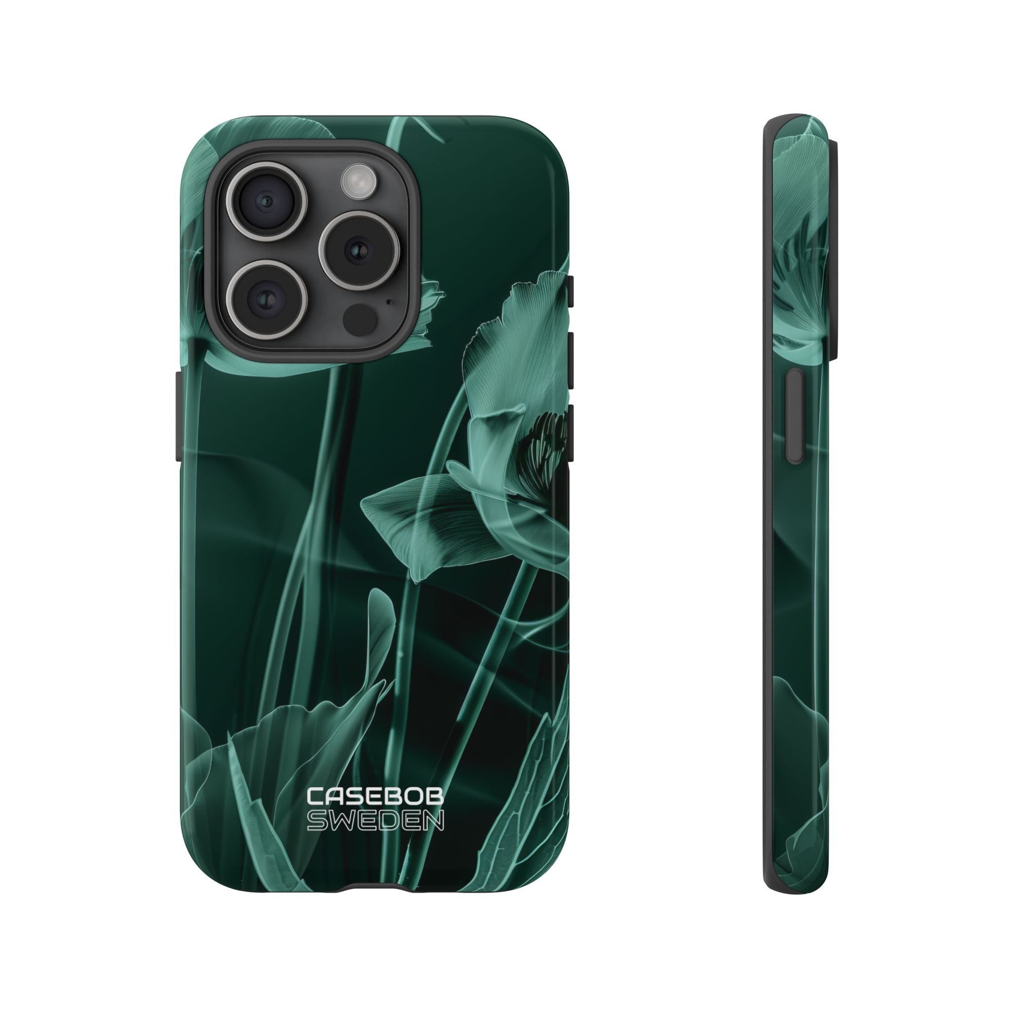 Teal Bloom Radiance iPhone 15 - Resistente