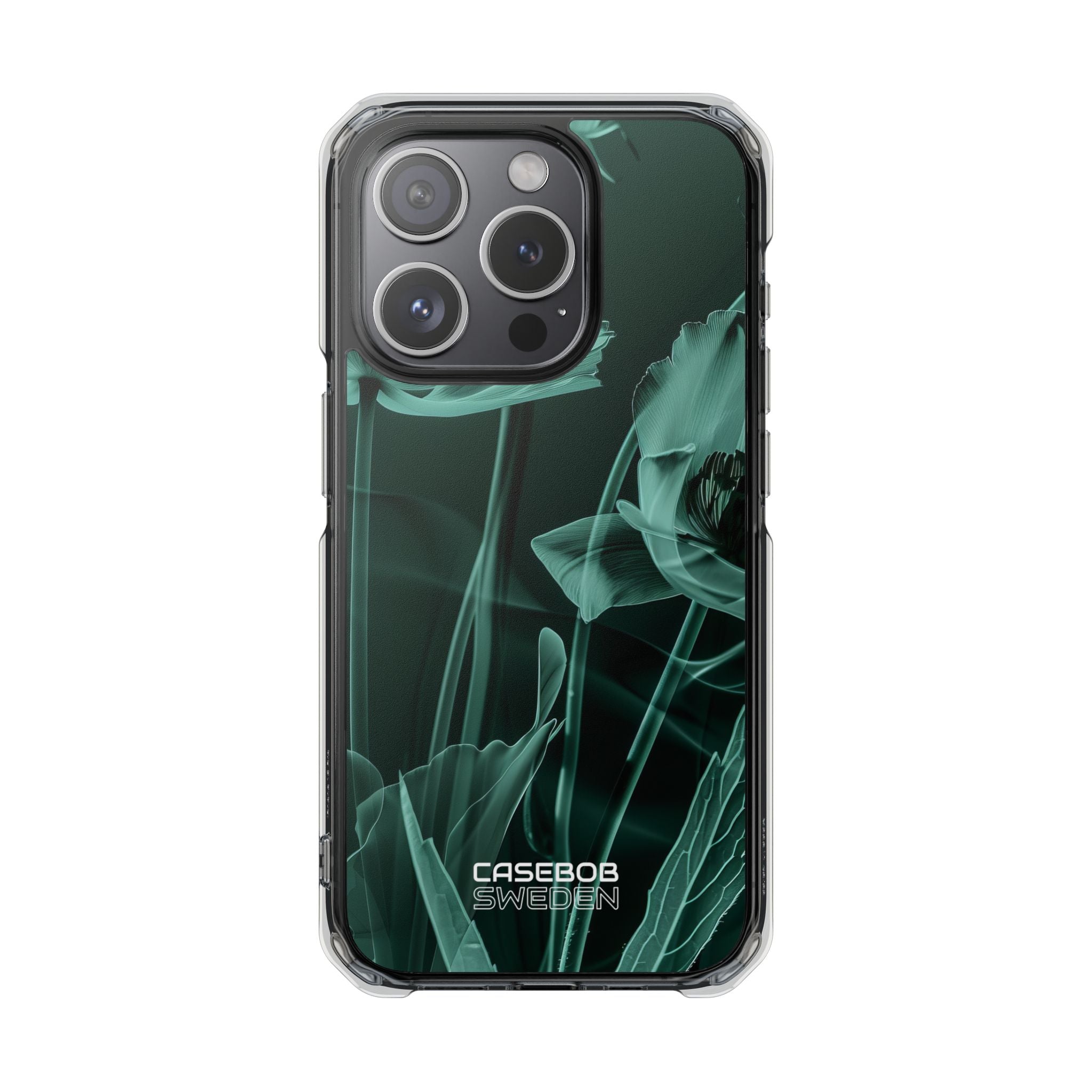 Teal Bloom Radiance iPhone 15 - Impact Clear+
