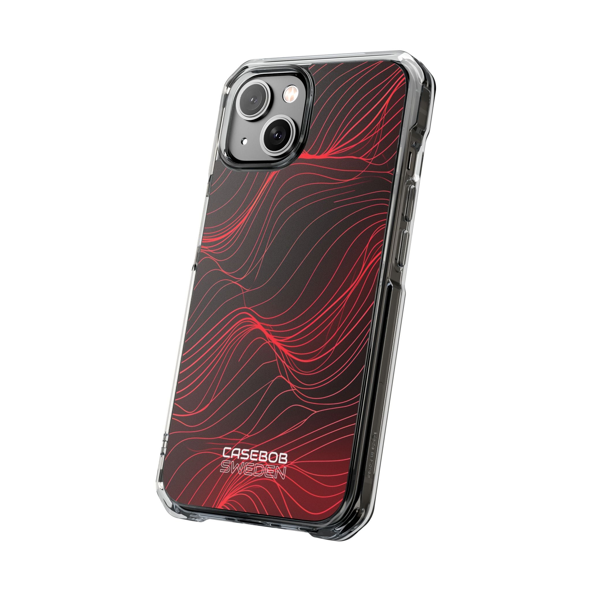 Crimson Waveform Flow iPhone 14 - Impact Clear+