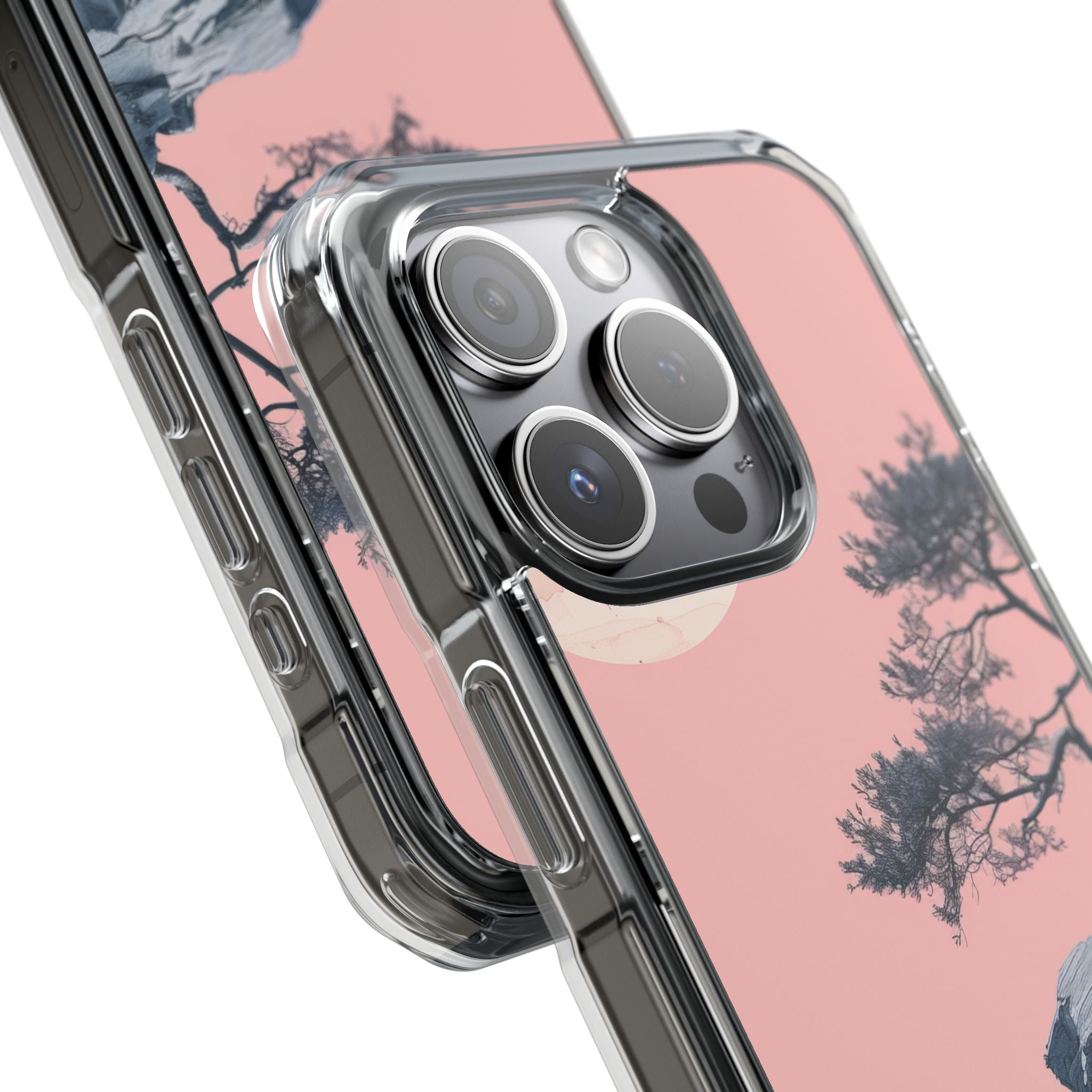 Pink Cliff Solitude iPhone 15 - Impact Clear+