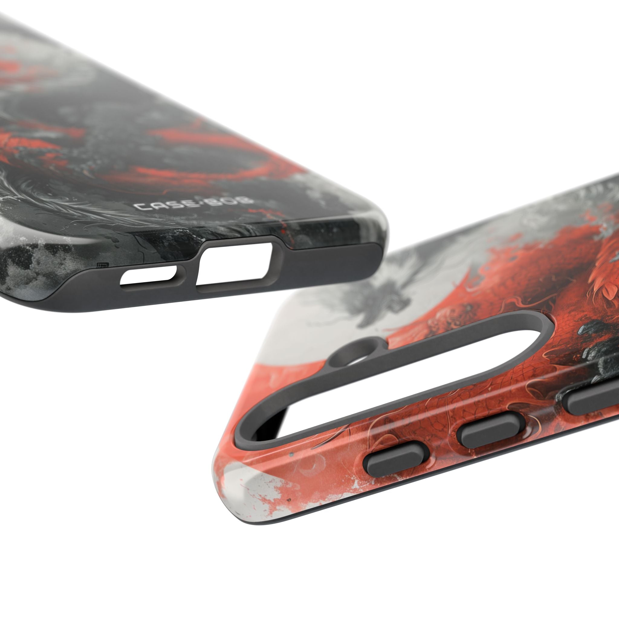 Twin Dragons Crimson Samsung S25 Case - Tough