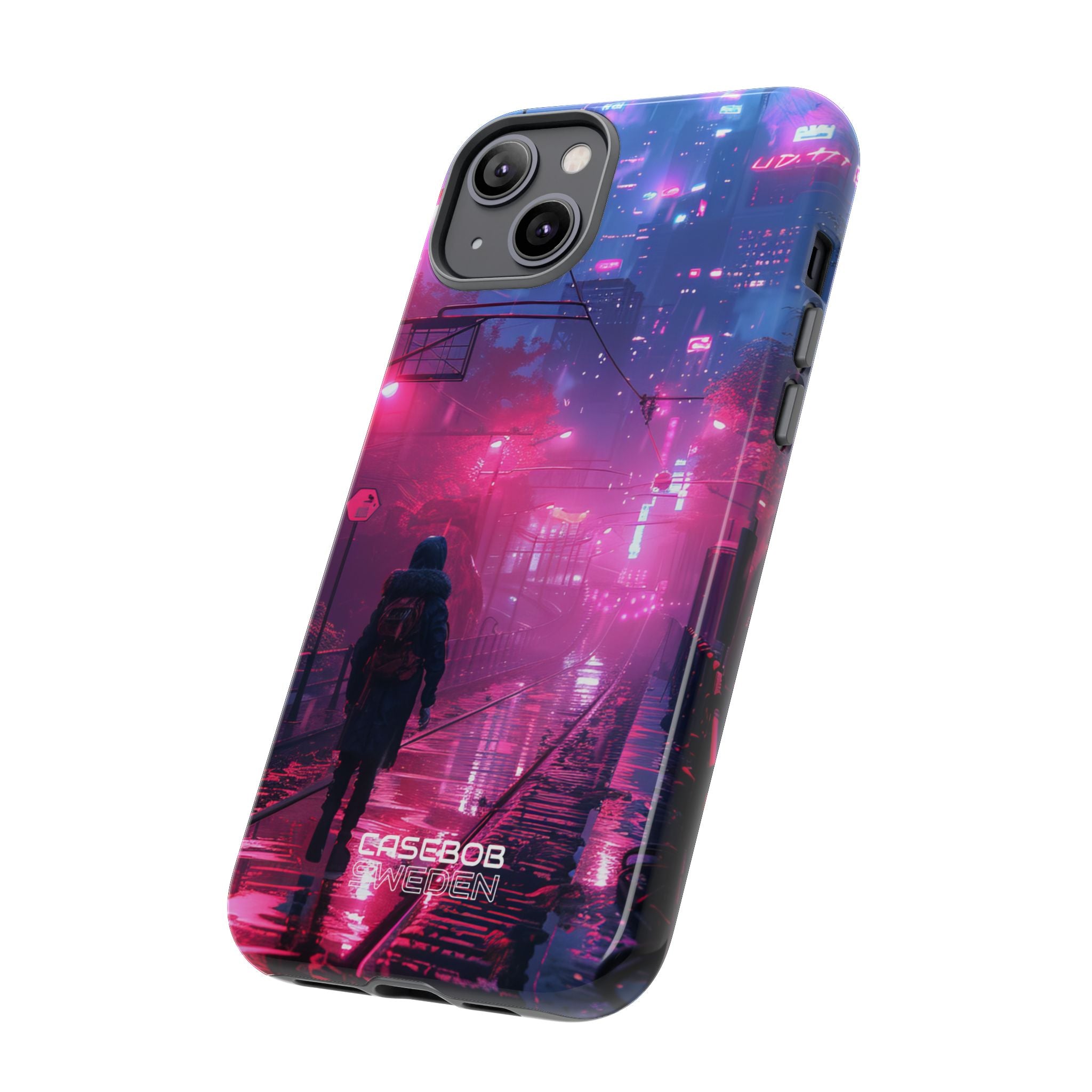 Neon Shadow City iPhone 14 - Tough