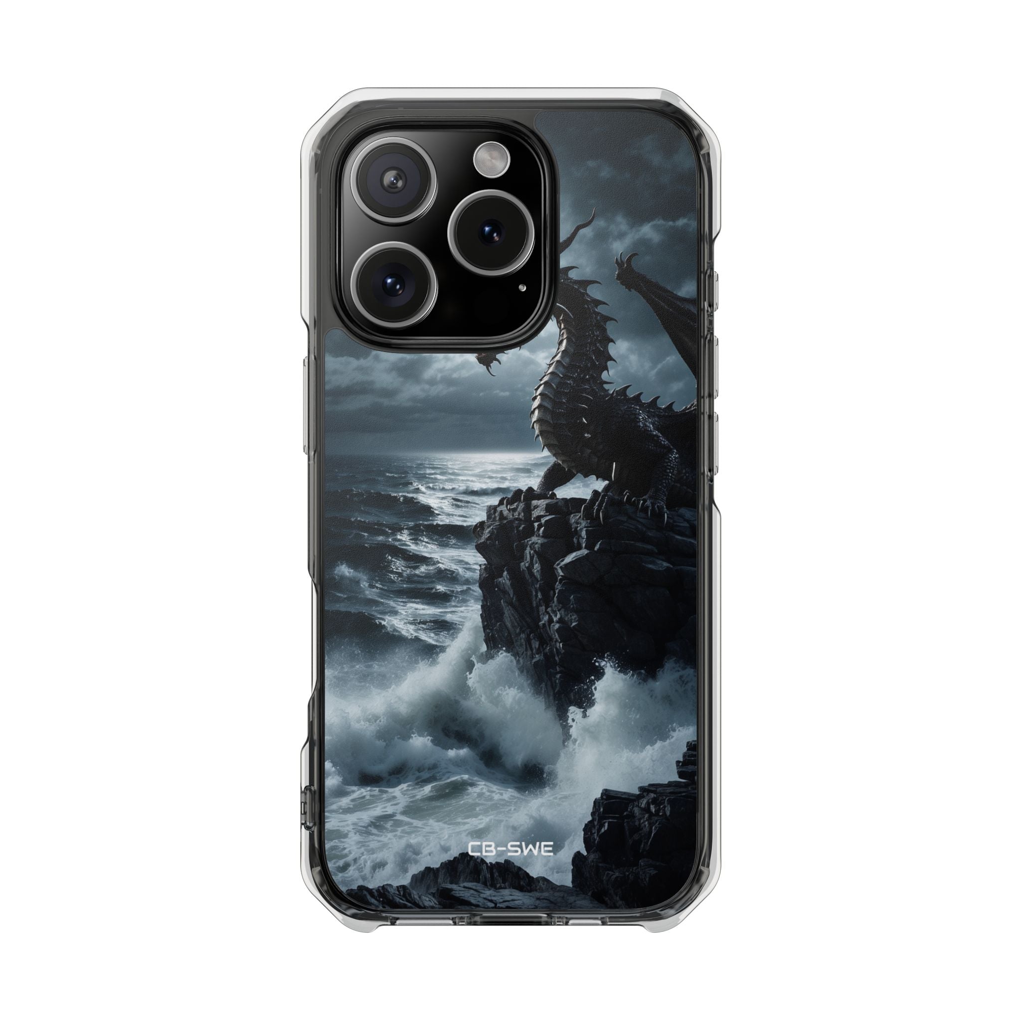 Dragon Roars Against Sea iPhone Case - Impact