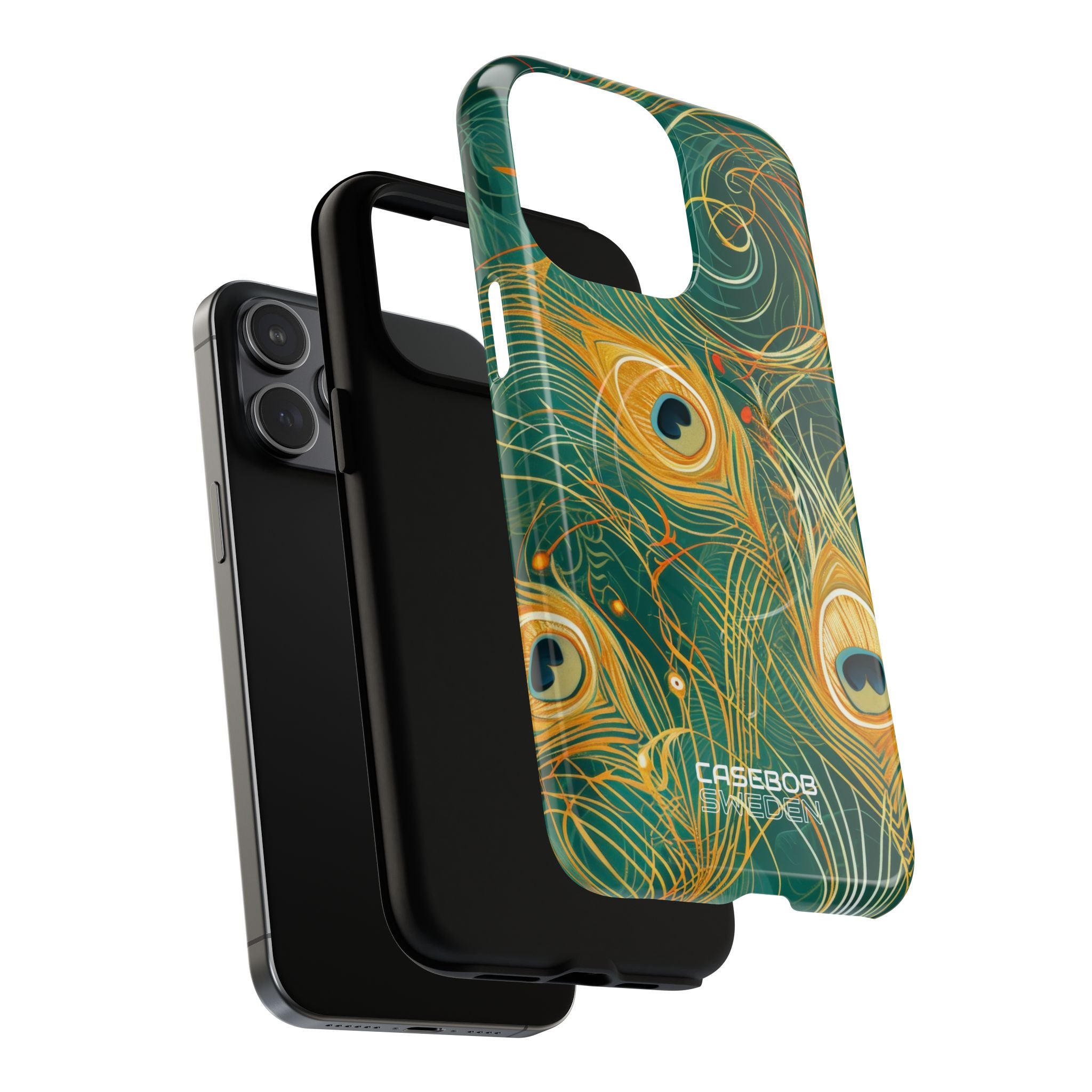 Vibrant Peacock Whirl iPhone 15 - Tough+