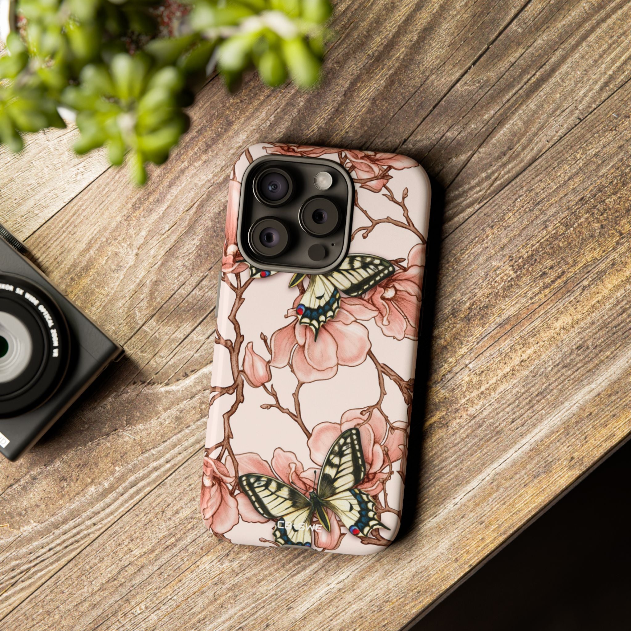 Butterflies and Magnolias Harmony - iPhone Case