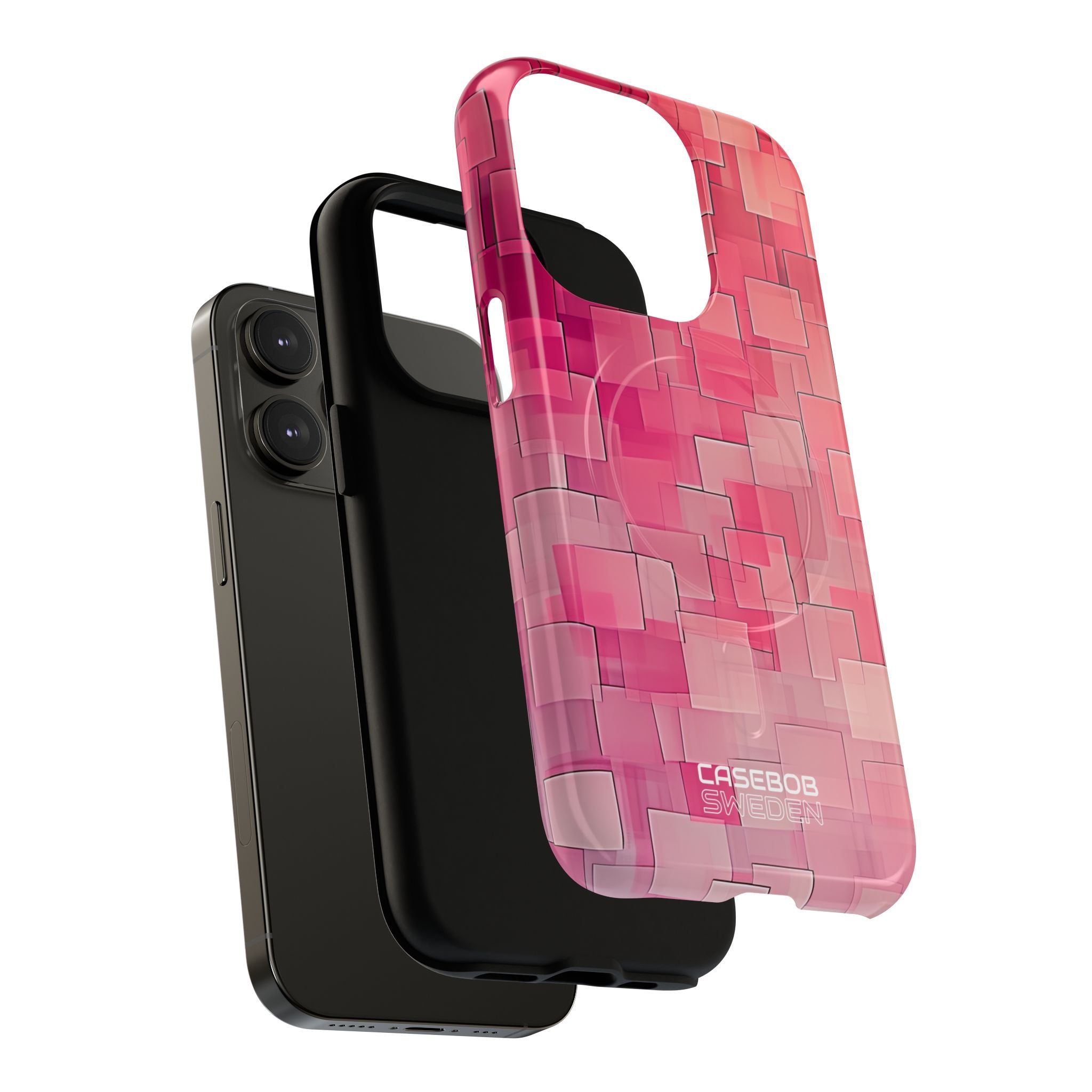 Layered Pink Geometry iPhone 14 - Tough+
