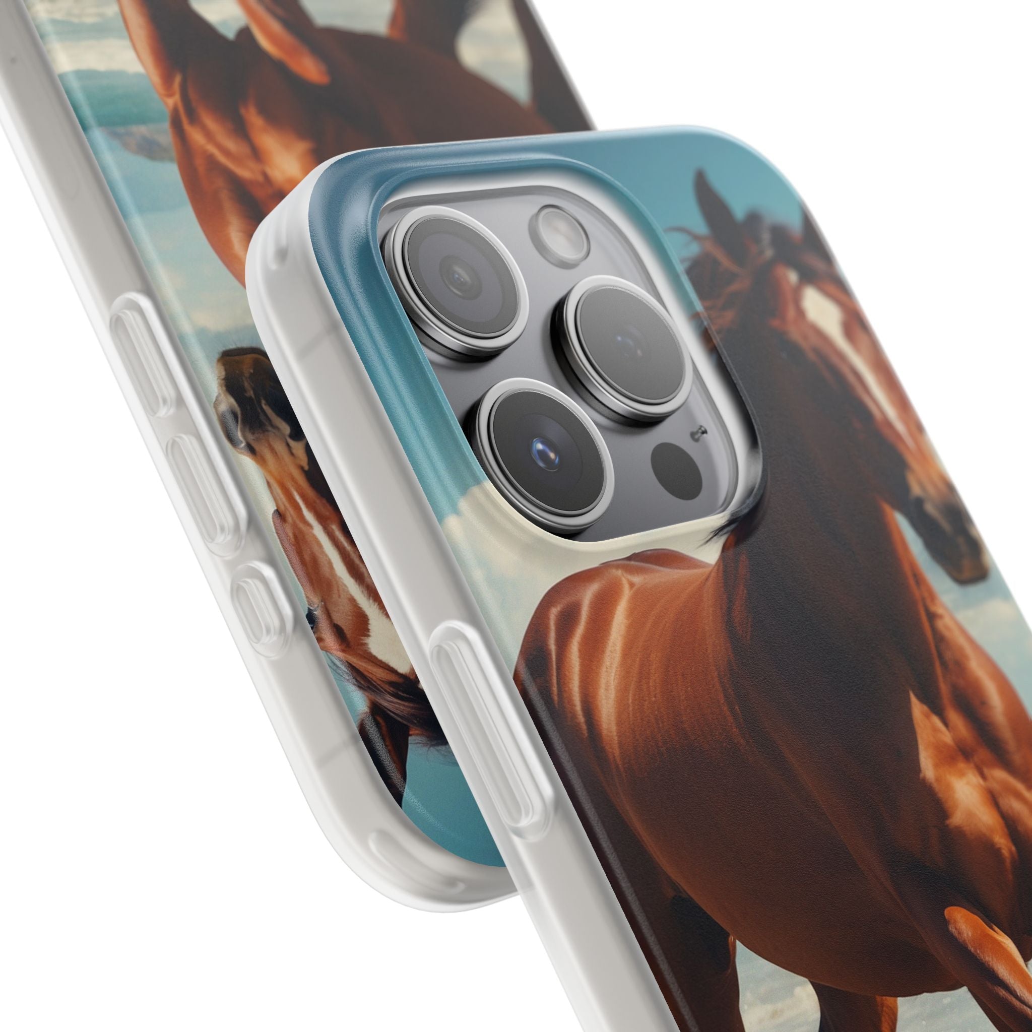 Blazing Horse iPhone 15 Pro Case - Soft