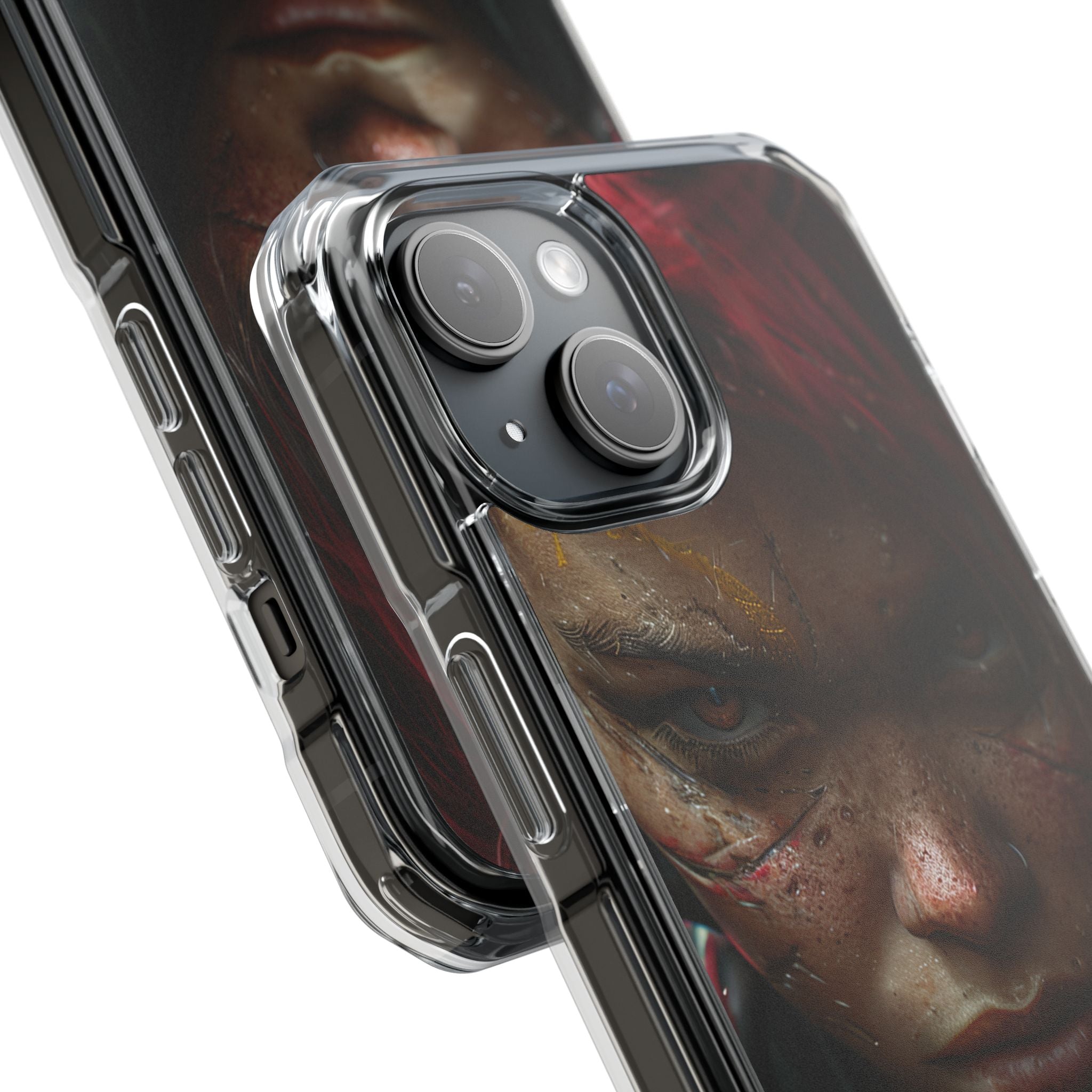 Cyberpunk Rebel Portrait iPhone 15 - Impact Clear+