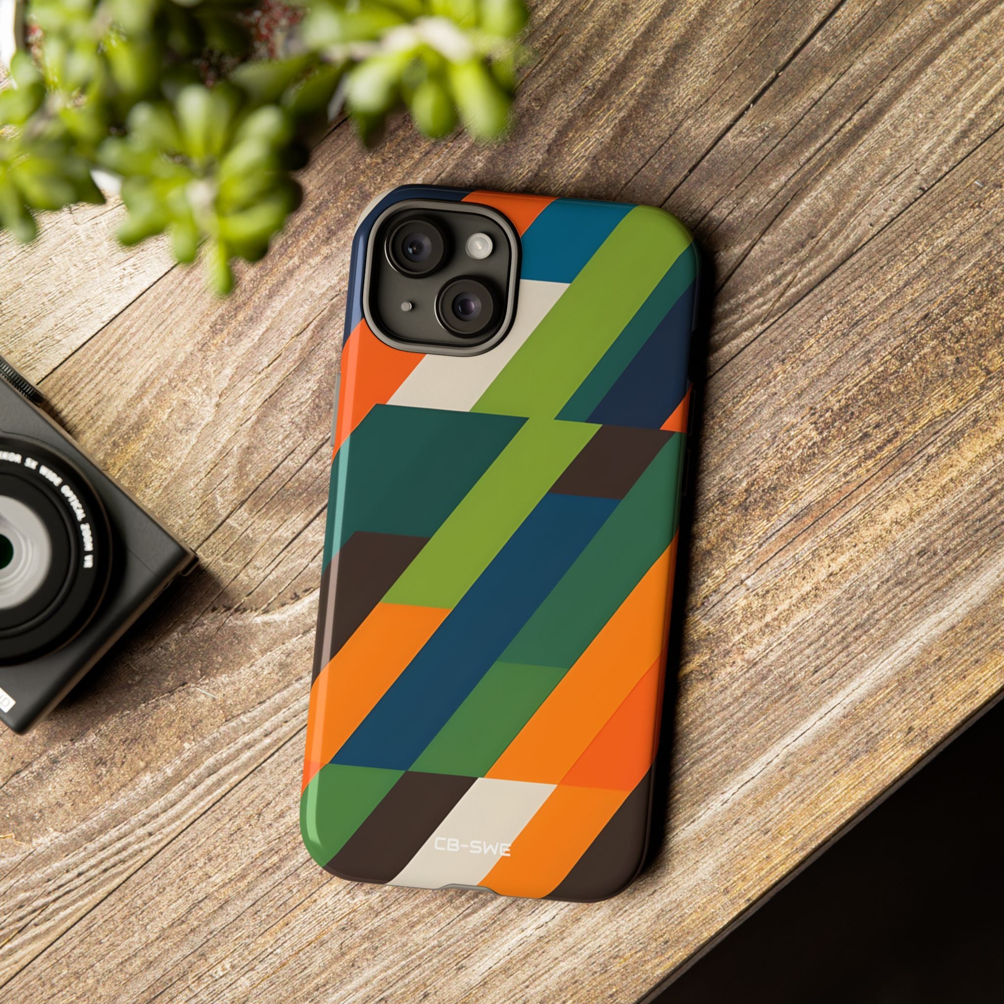 Geometric Color Intersection - iPhone Case