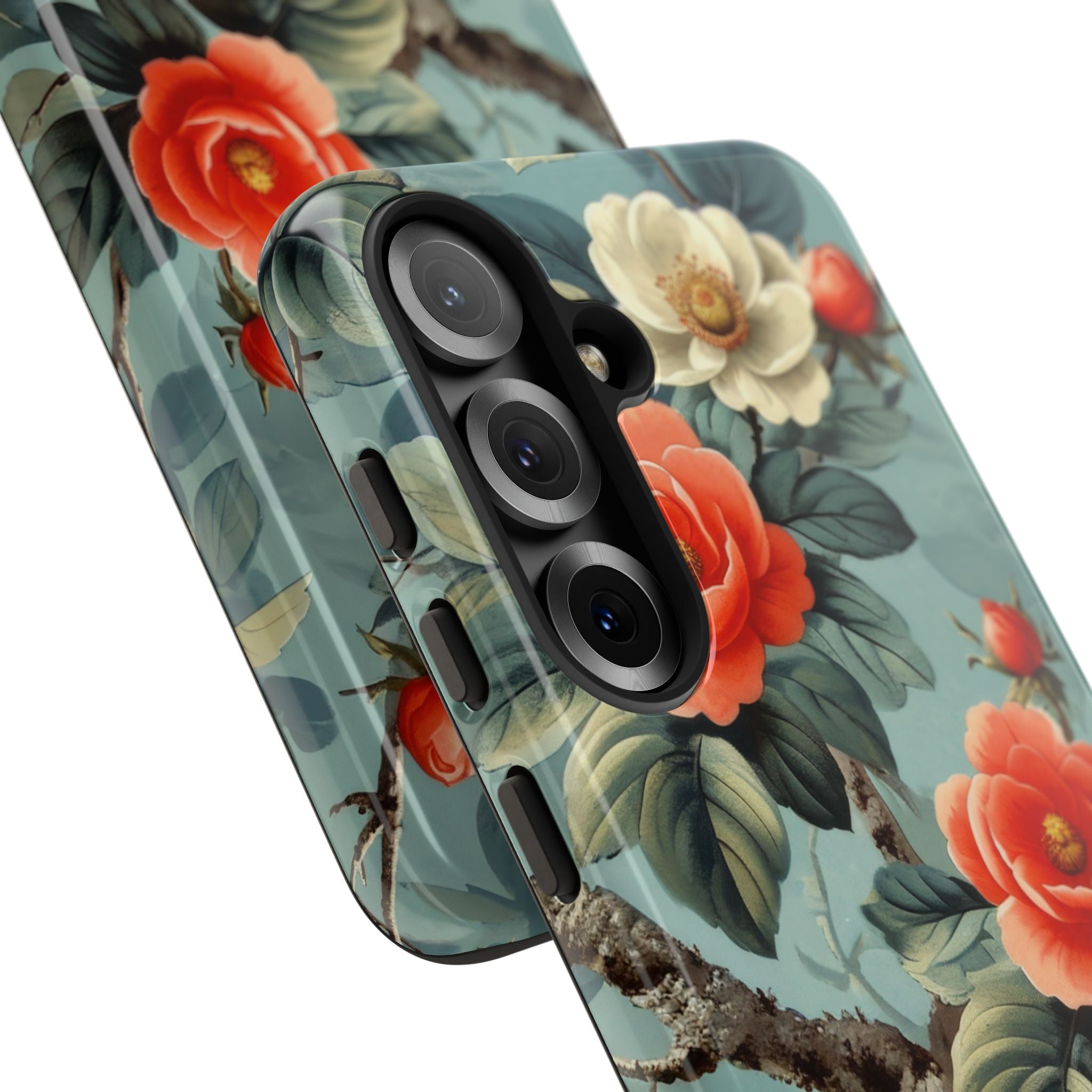Coral Blossom Tapestry Samsung S25 - Tough