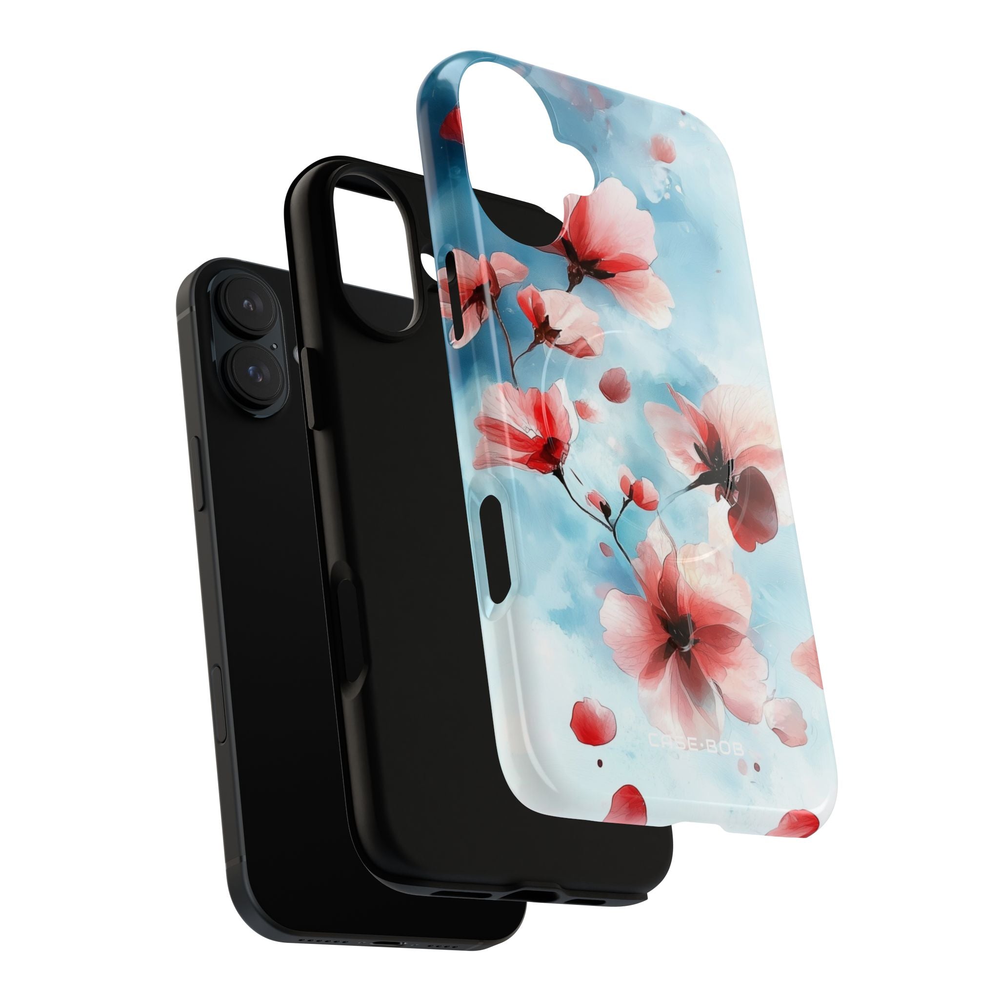 Pink Blossom Drift iPhone 16 Plus Case - Tough+