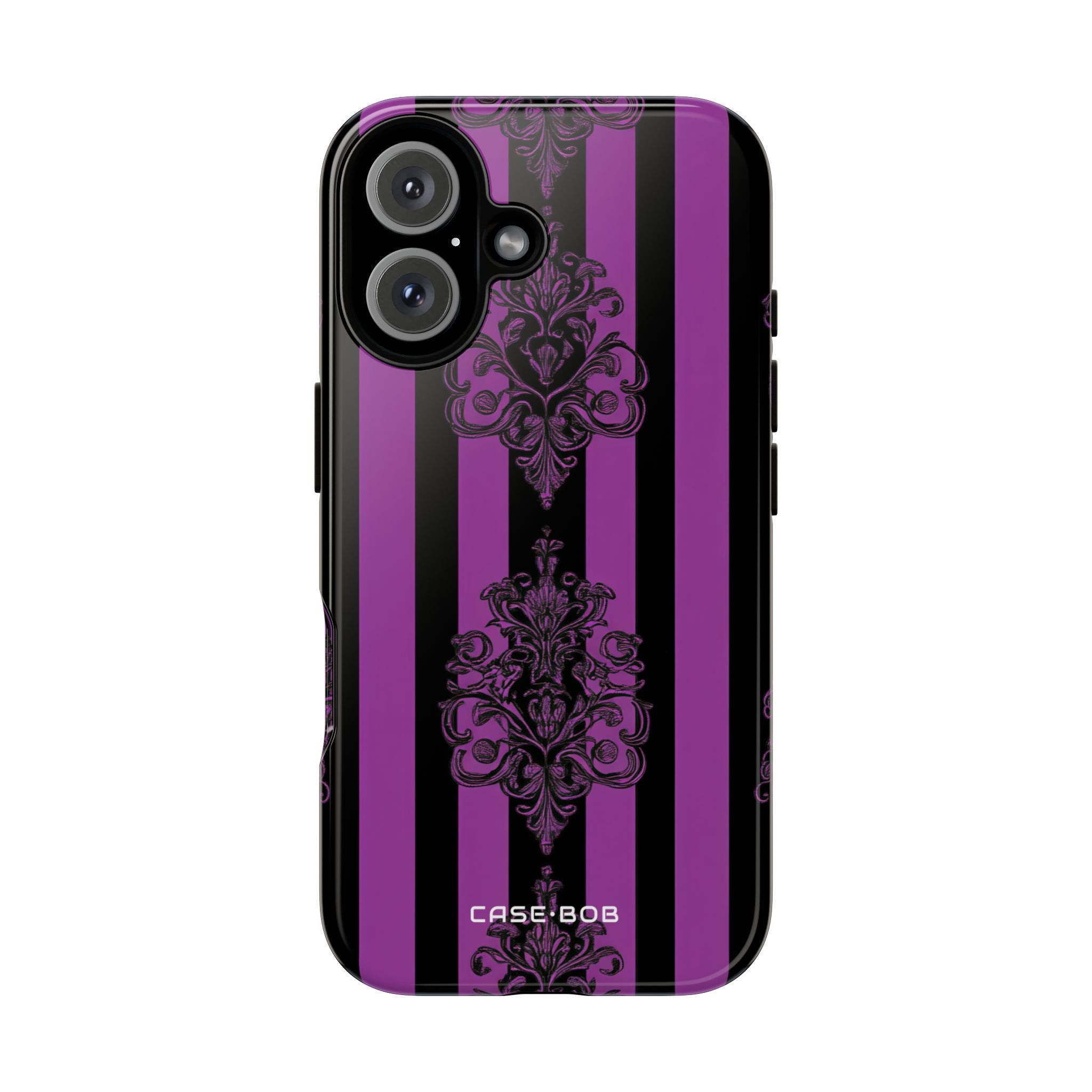 Damask Elegance Purple iPhone 16 Plus Case - Tough