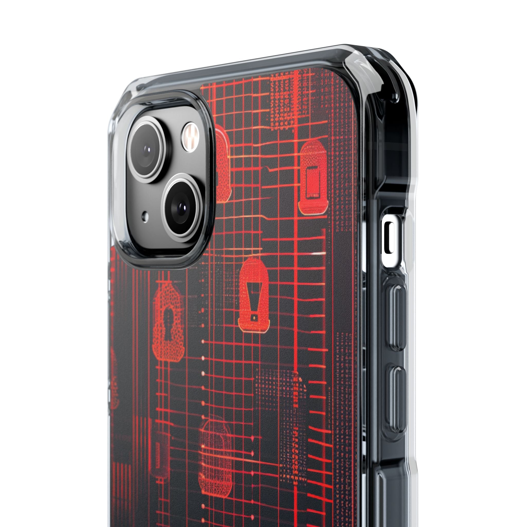 Cyber Locks Grid iPhone 14 - Impact Clear+