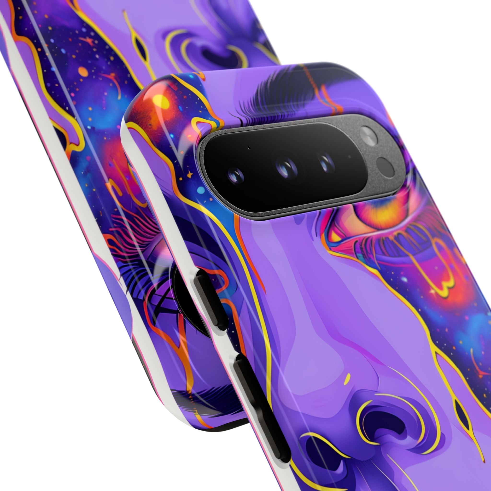 Vibrant Psychedelic Portrait Cosmic Details Google Pixel 9 - Tough