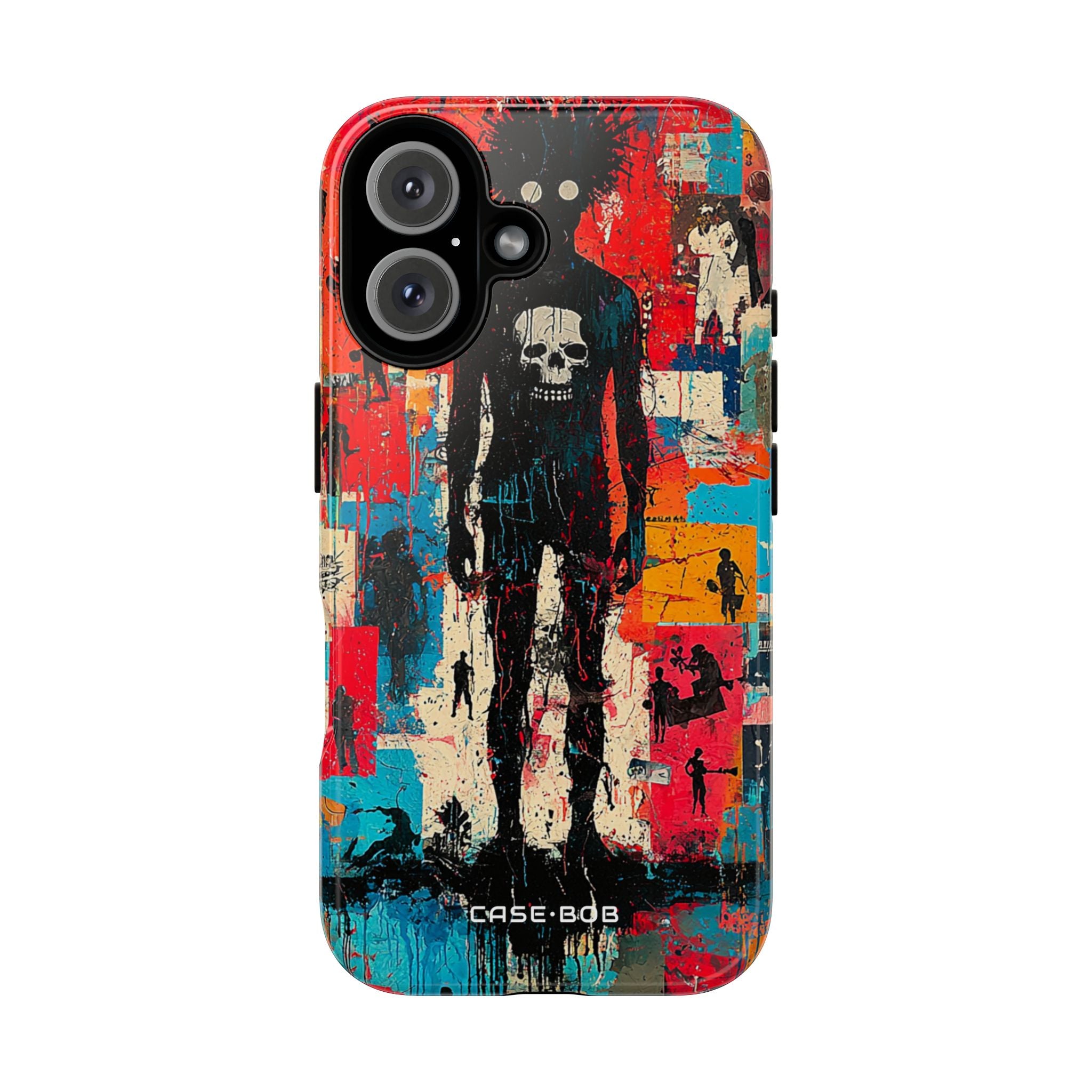Spiky Skull Silhouette iPhone 16 Case - Tough