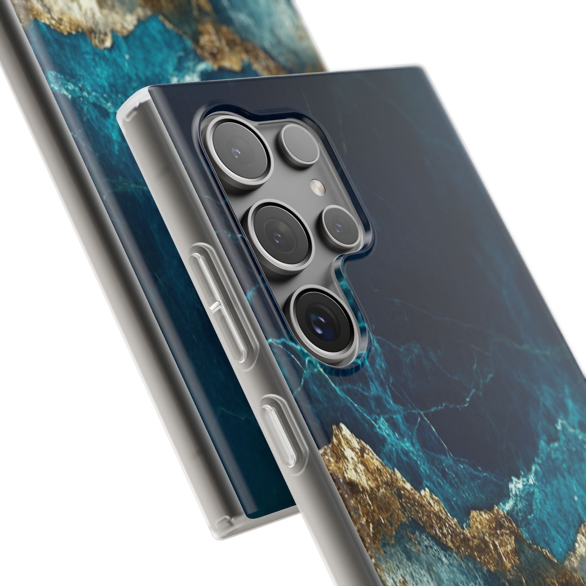 Jagged Gold Split Samsung S24 Ultra Case - Soft