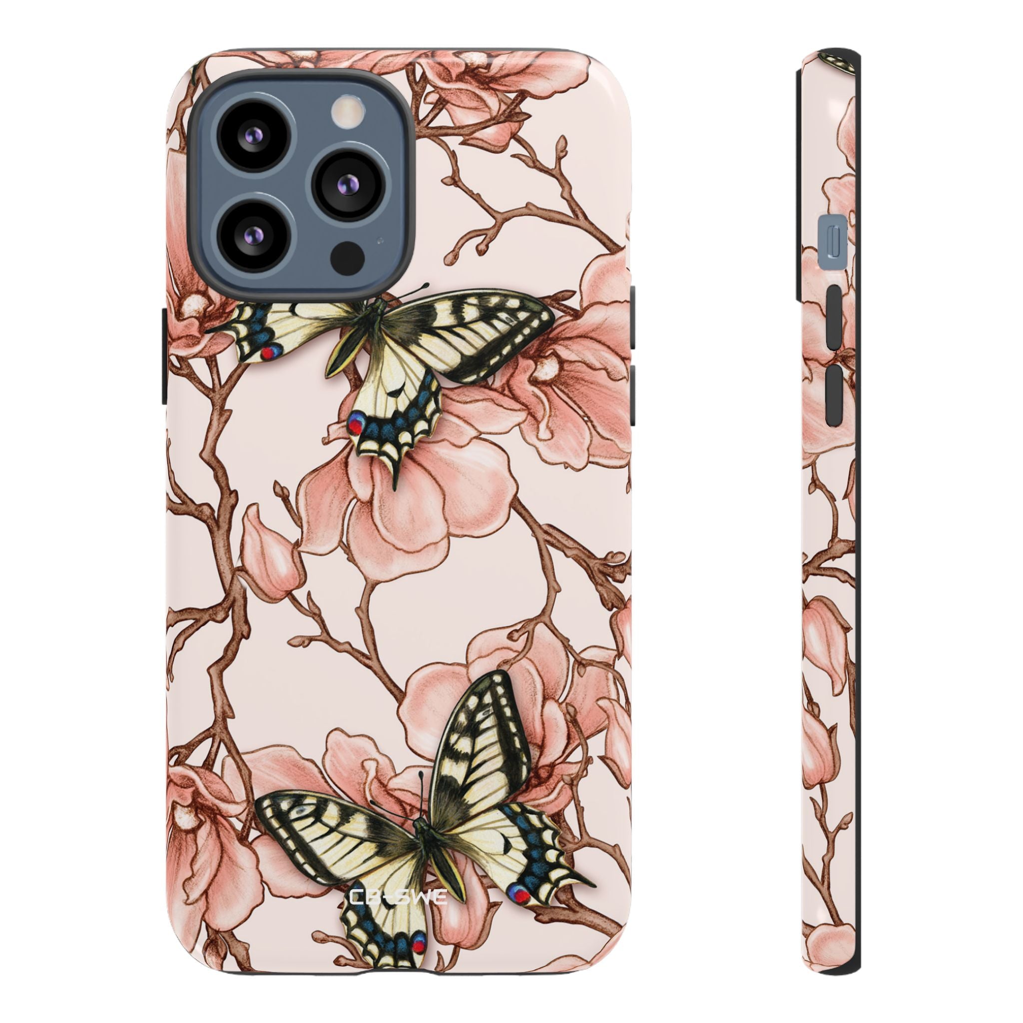 Butterflies and Magnolias Harmony - iPhone Case