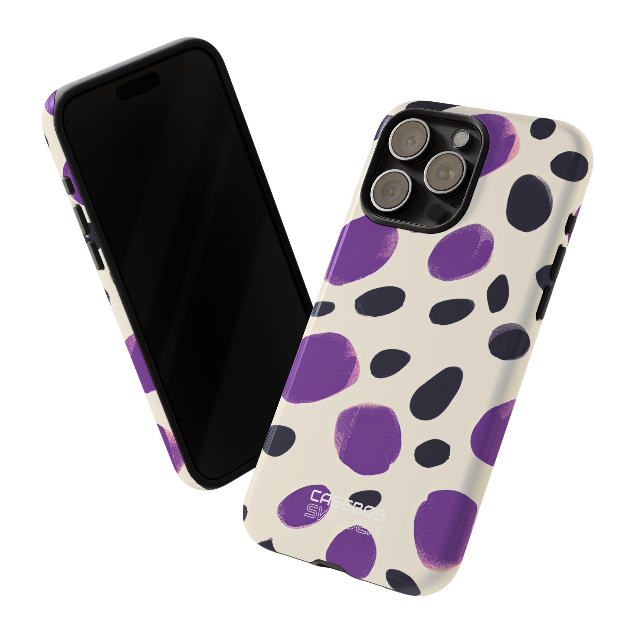 Purple Pebble Dance iPhone 15 - Tough