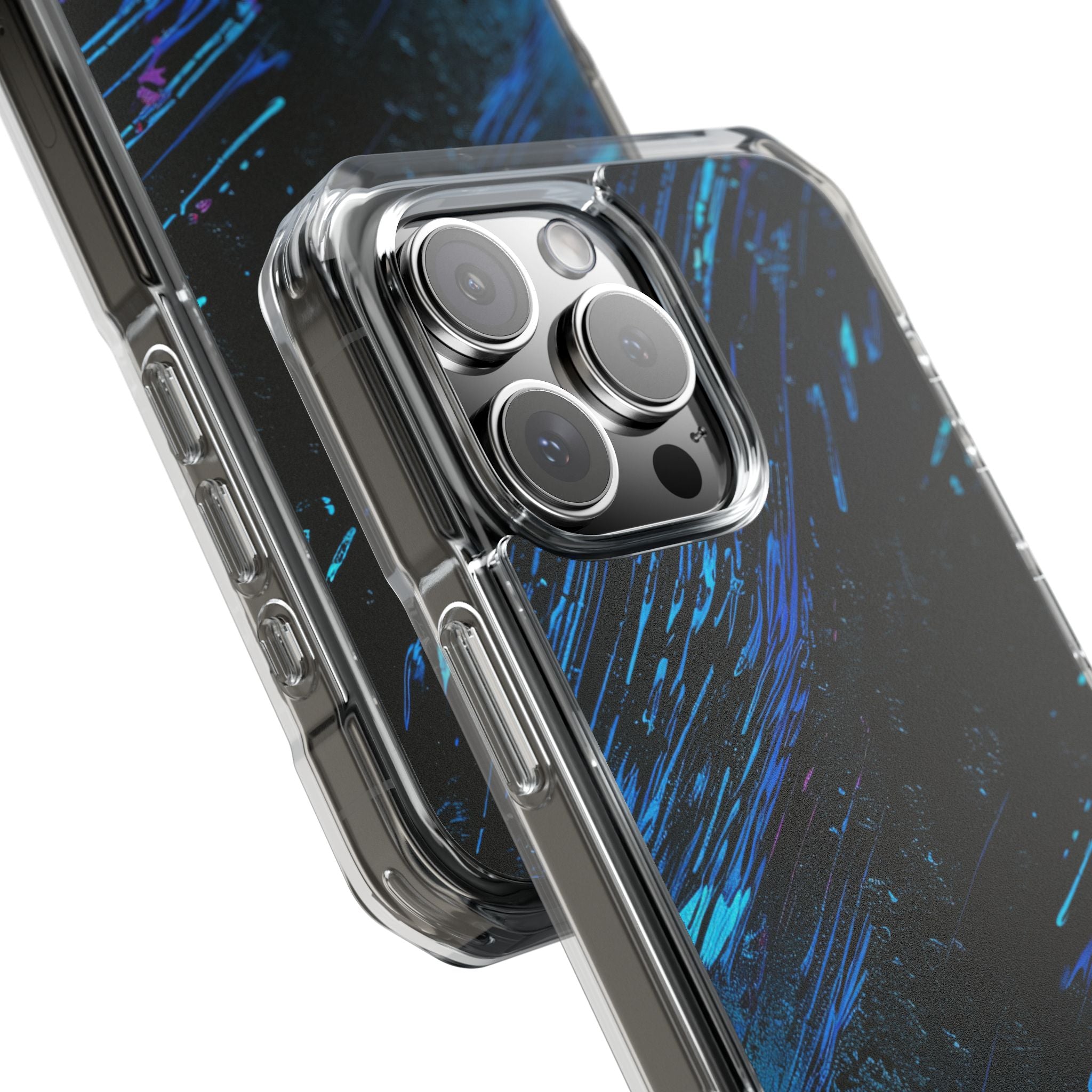 Midnight Blue Currents iPhone 16 - Impact Clear+
