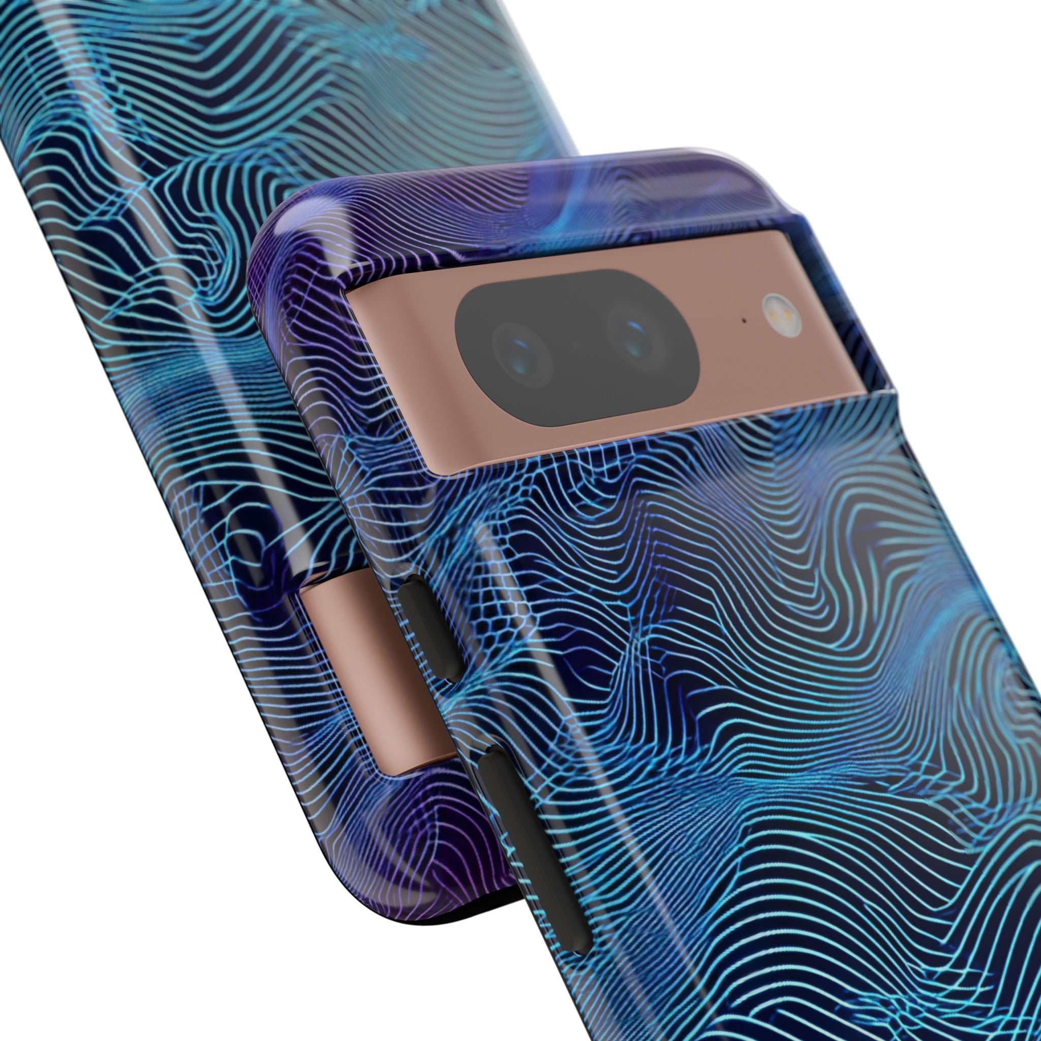 Neon Waves Flow Google Pixel 8 - Tough
