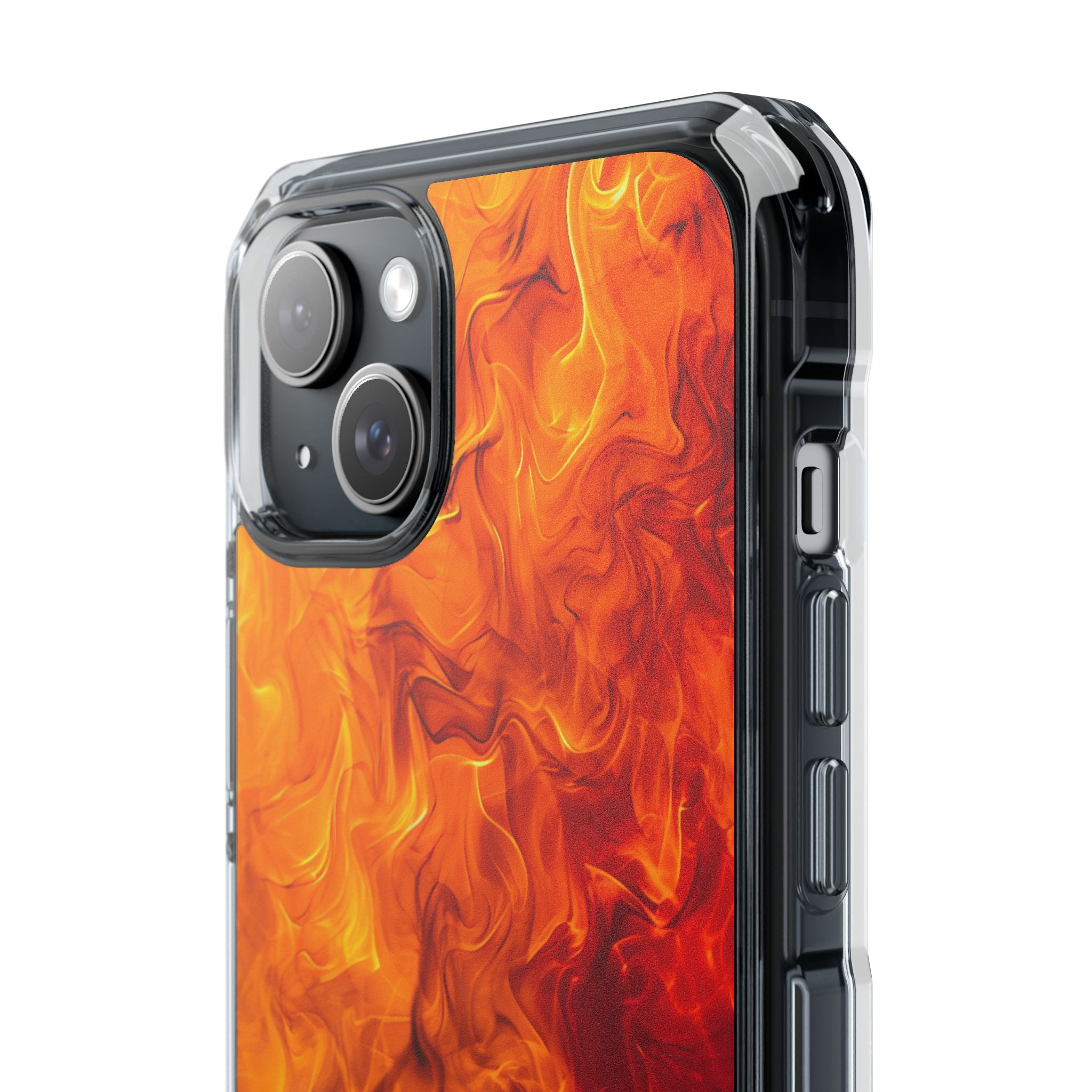 Flaming Energy Swirl iPhone 15 - Impact Clear+
