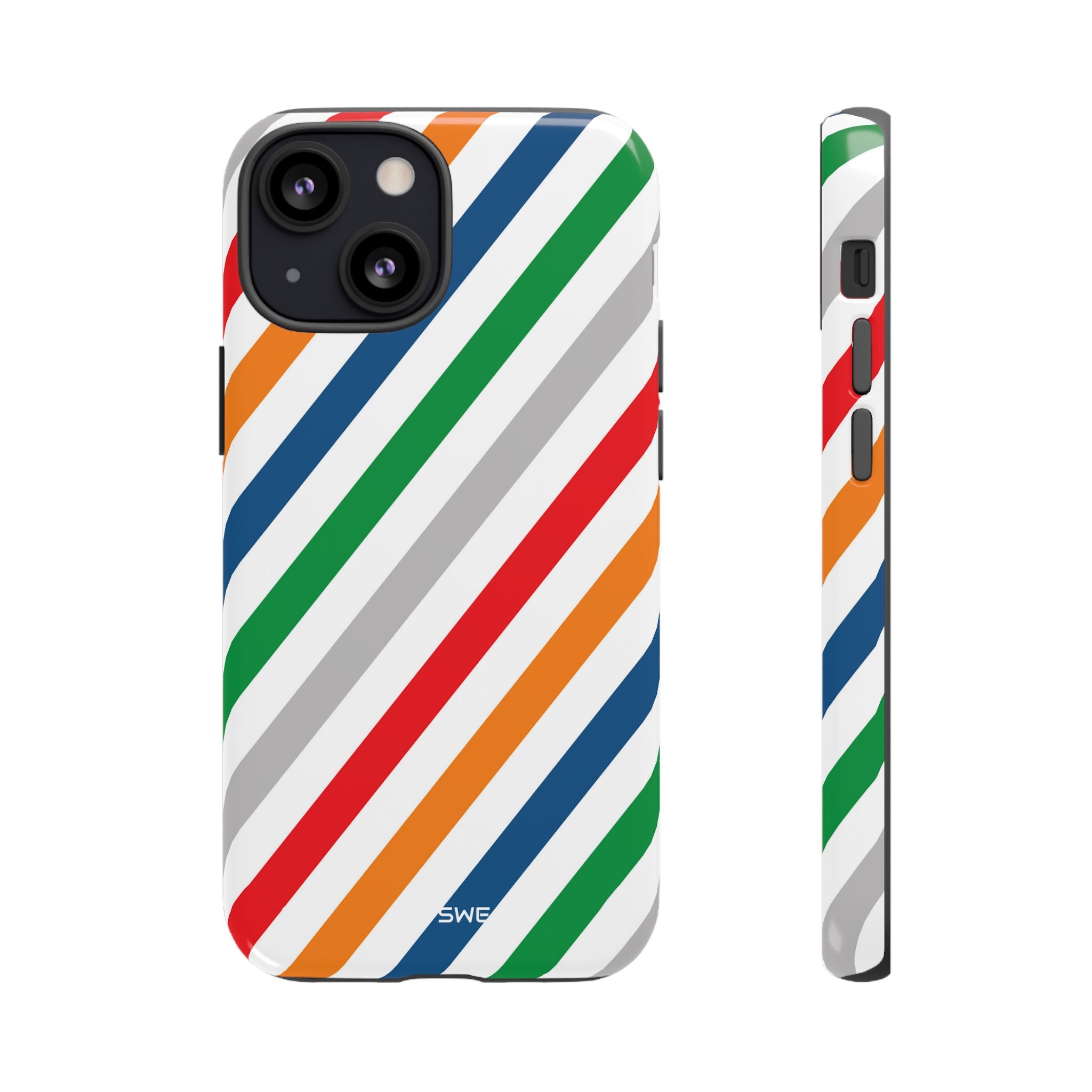 Vibrant Geometric Stripes - iPhone Case