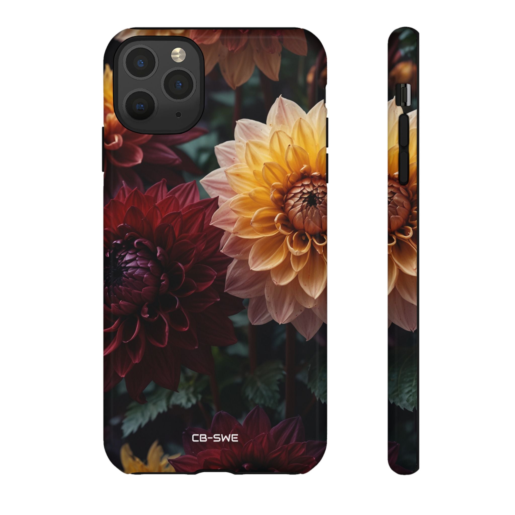 Dahlias Embrace Light - iPhone Case