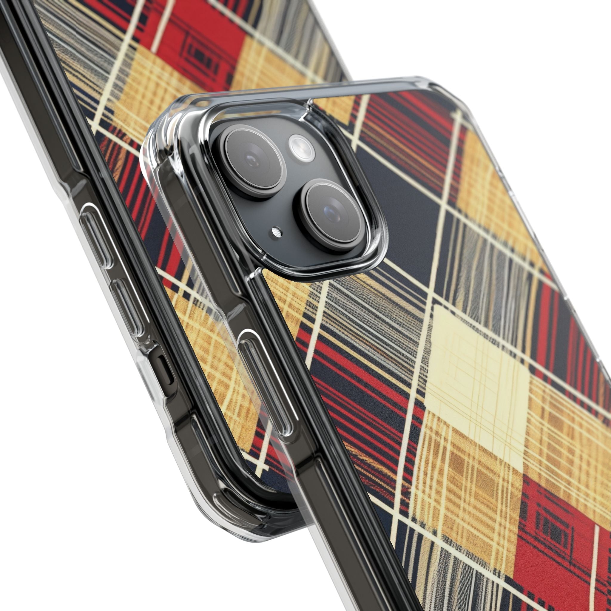 Plaid Diamond Tapestry iPhone 15 - Impact Clear+