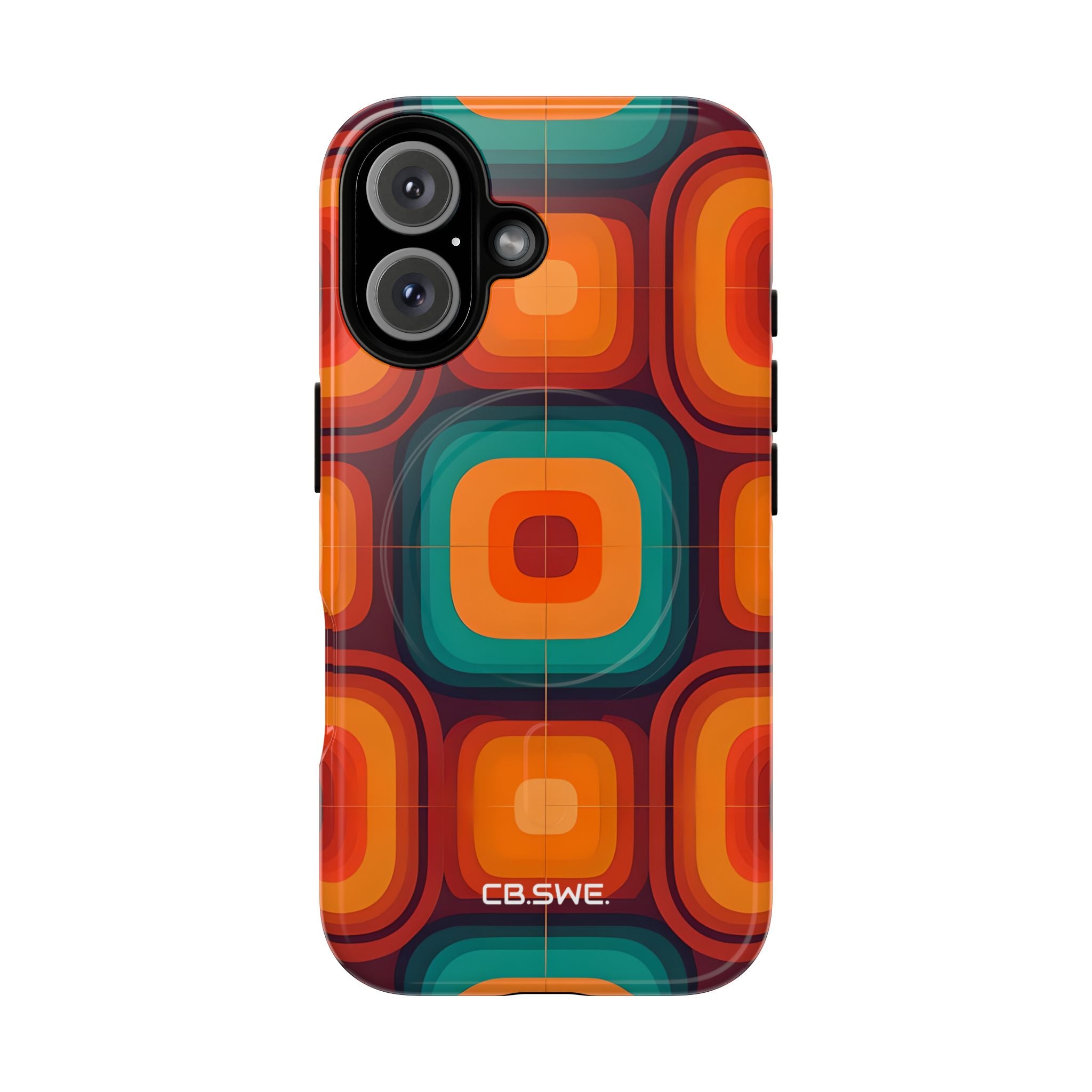 Retro 1970s Squares iPhone 16 - Tough+