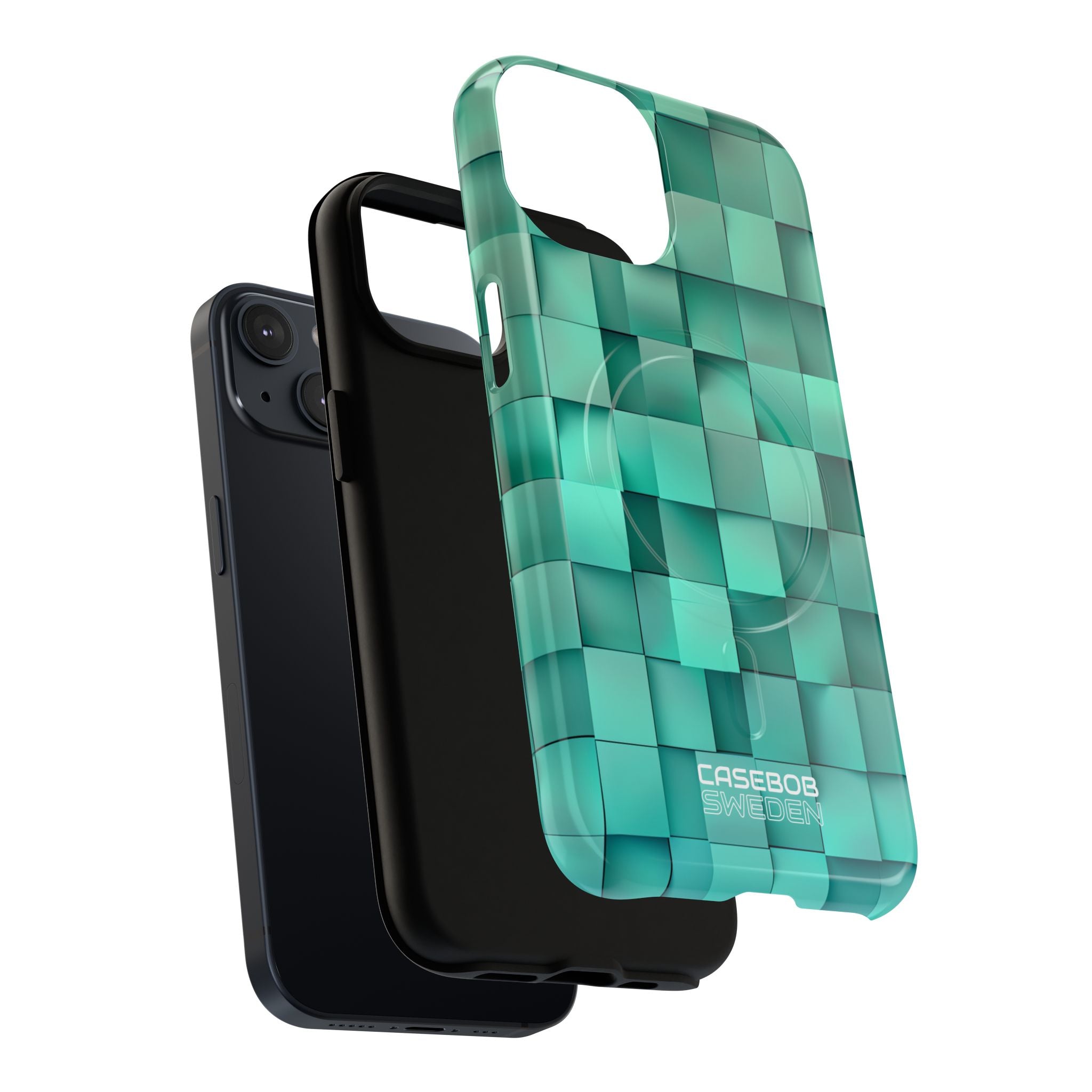 Folded Blue Squares iPhone 14 - Tough+