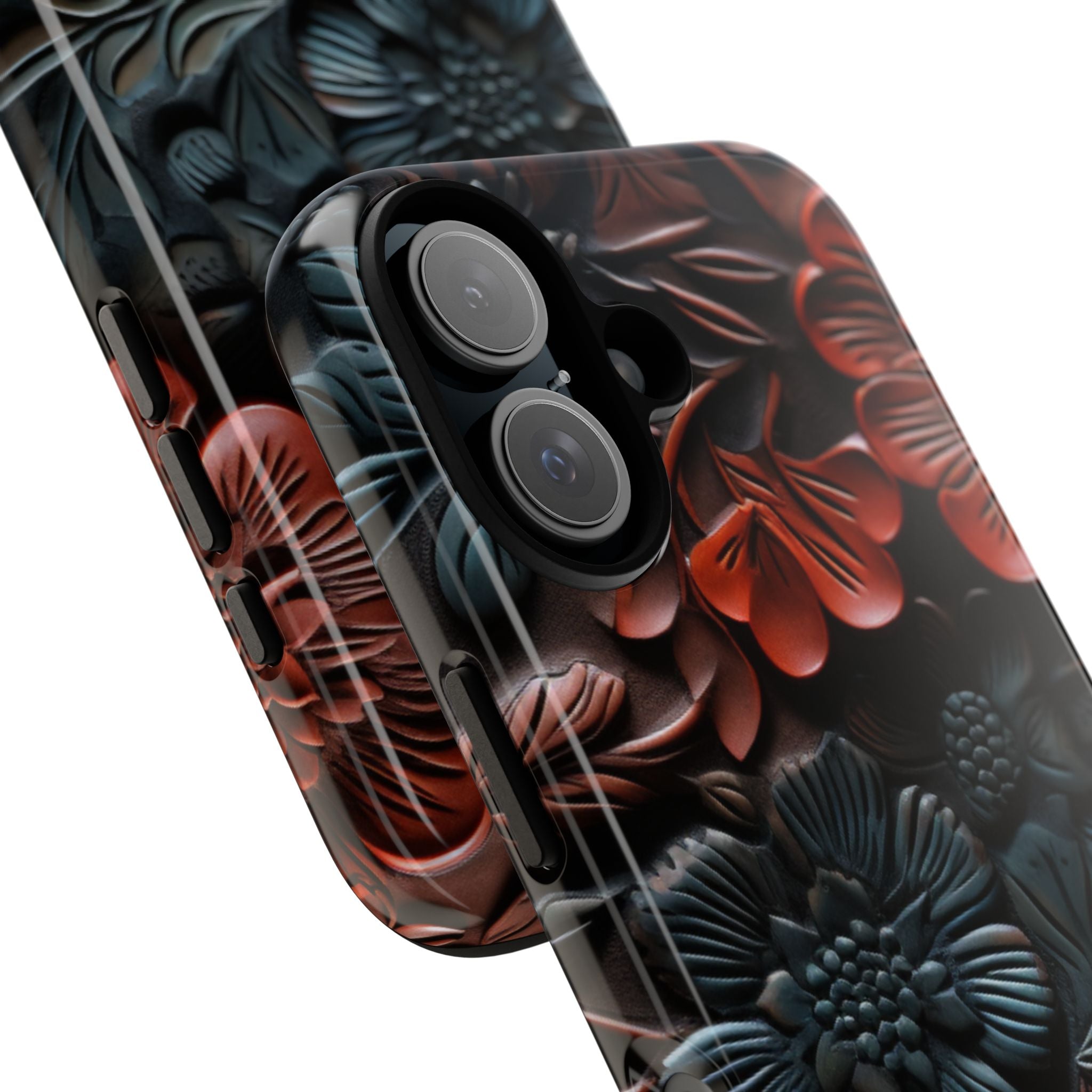 Sculpted Floral Elegance - iPhone Case