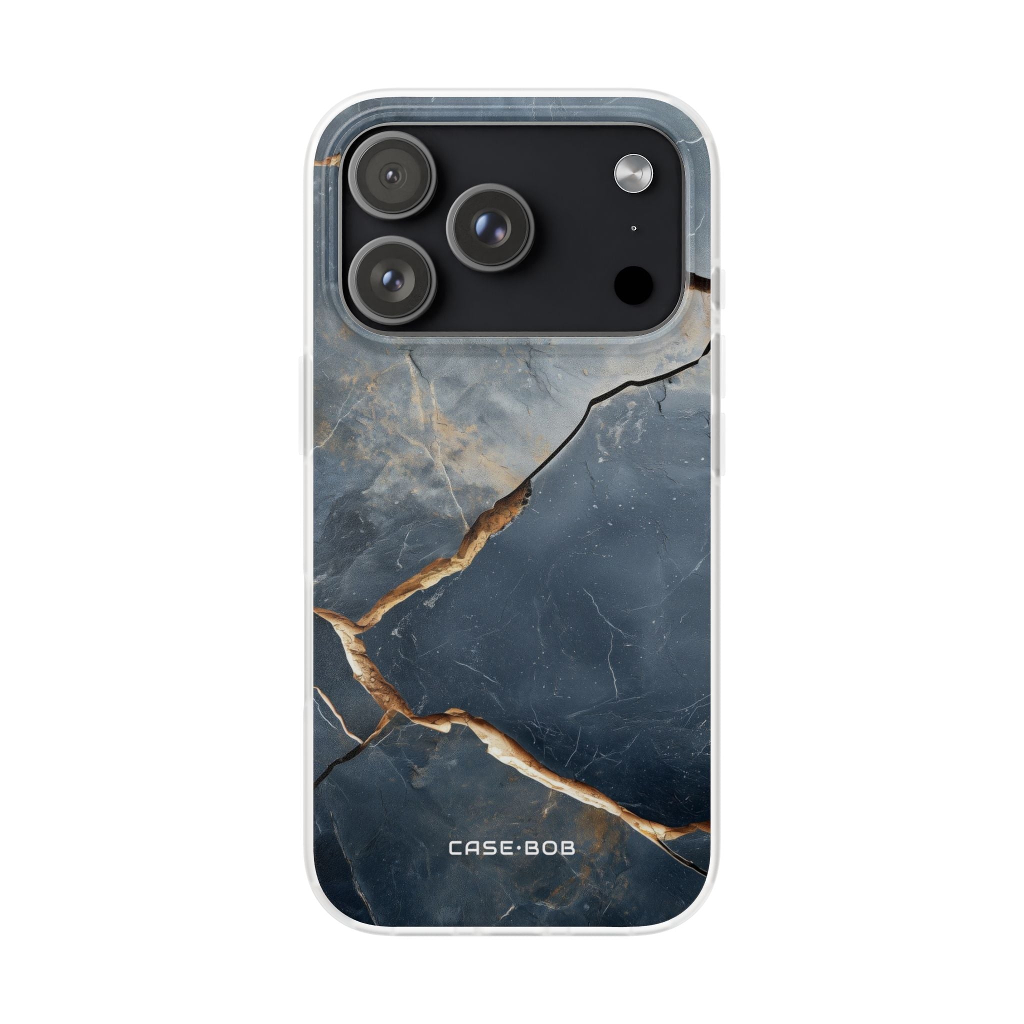 Jagged Vein Navy iPhone 17 Pro Case - Soft