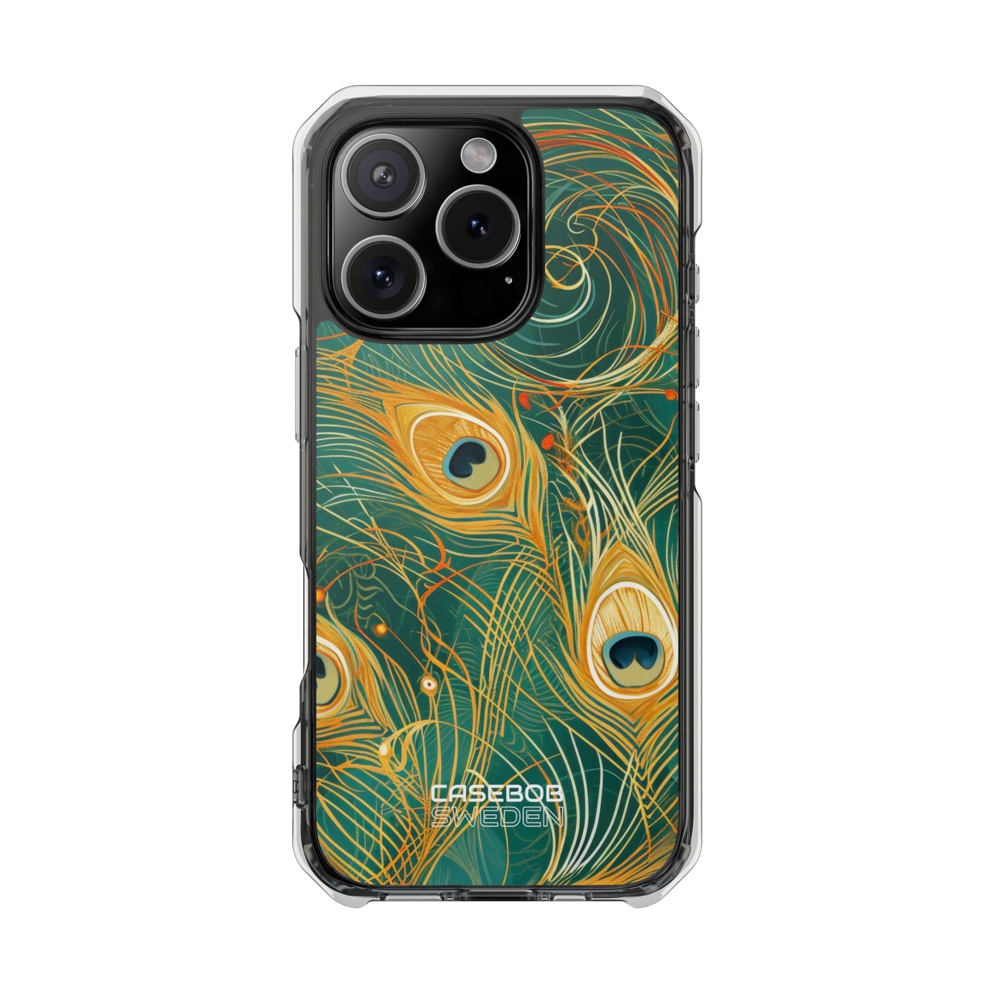 Vibrant Peacock Whirl iPhone 16 - Impact Clear+