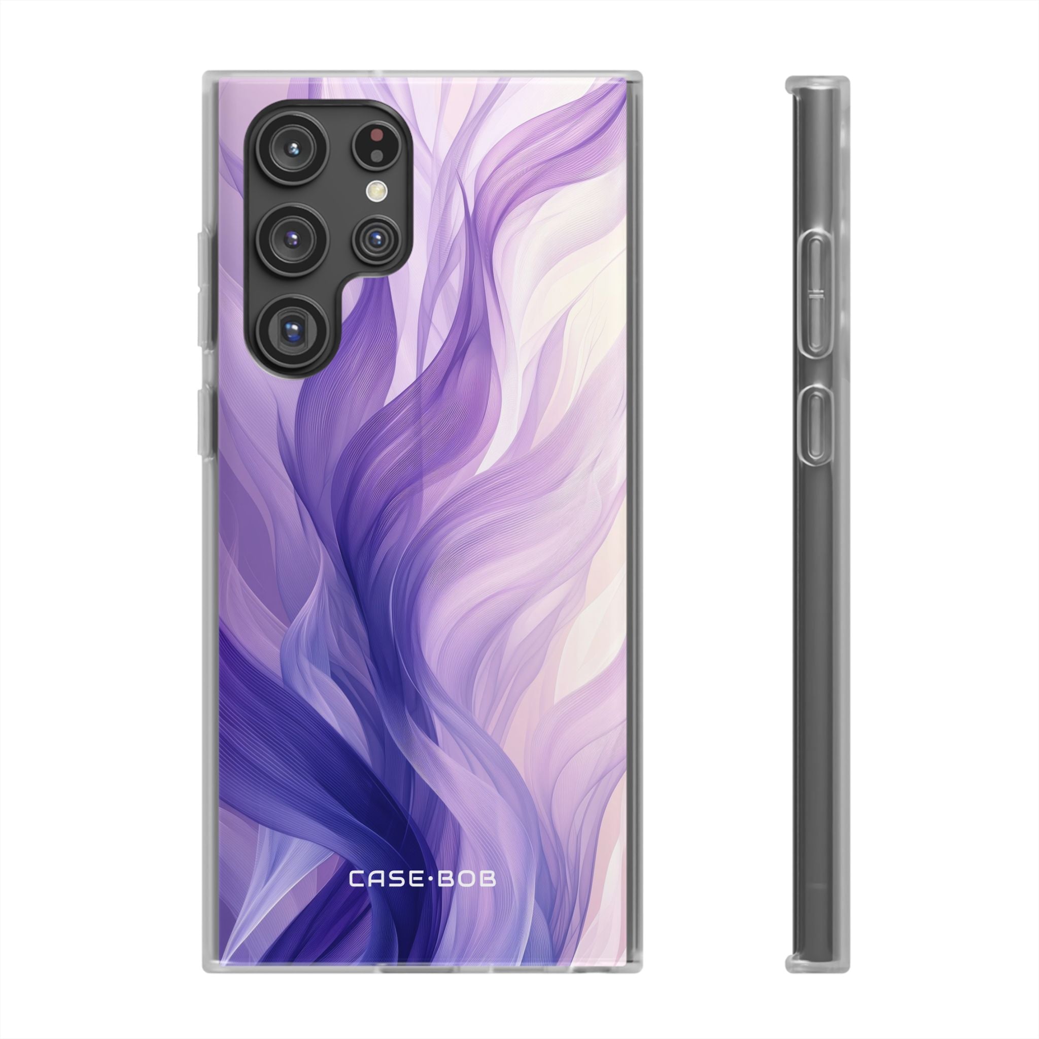 Purple Ribbon Waves Samsung S22 Ultra Case - Soft