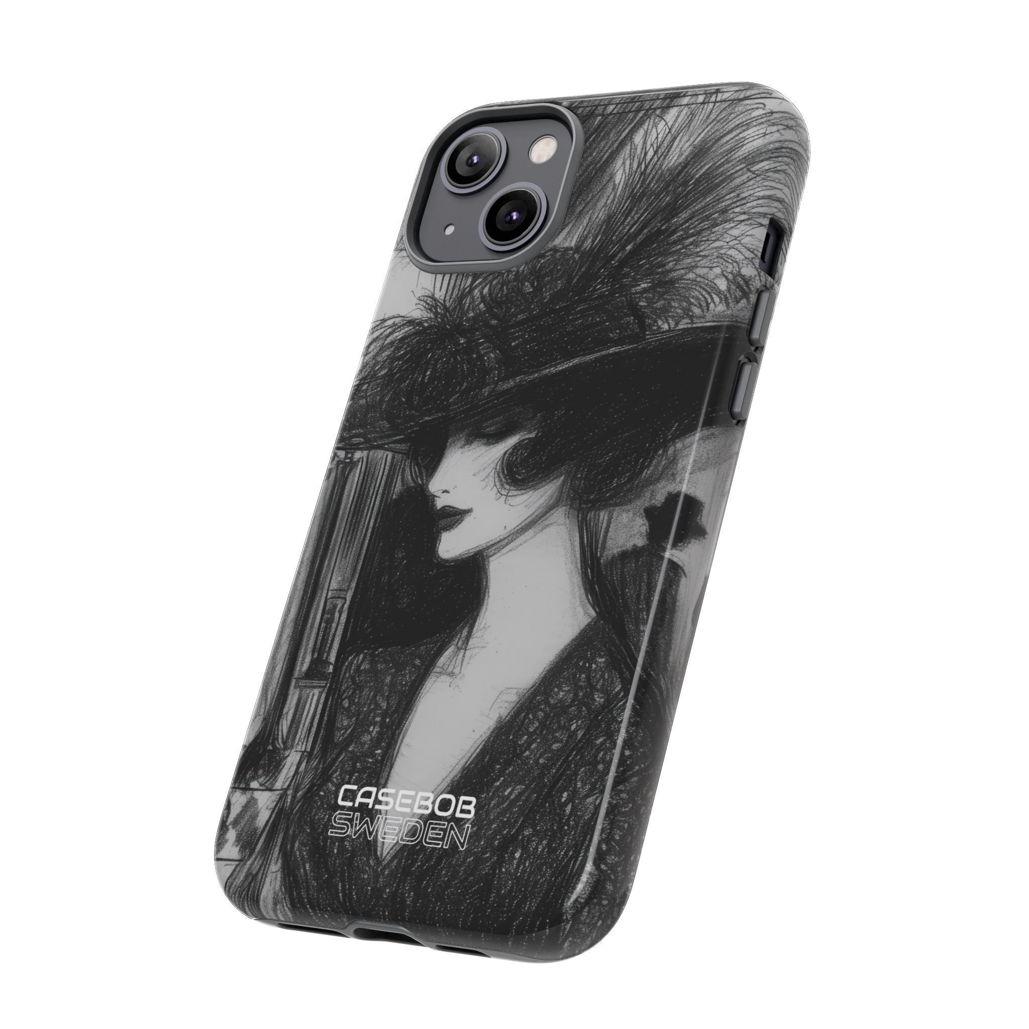 Vintage Feather Elegance iPhone 14 - Tough