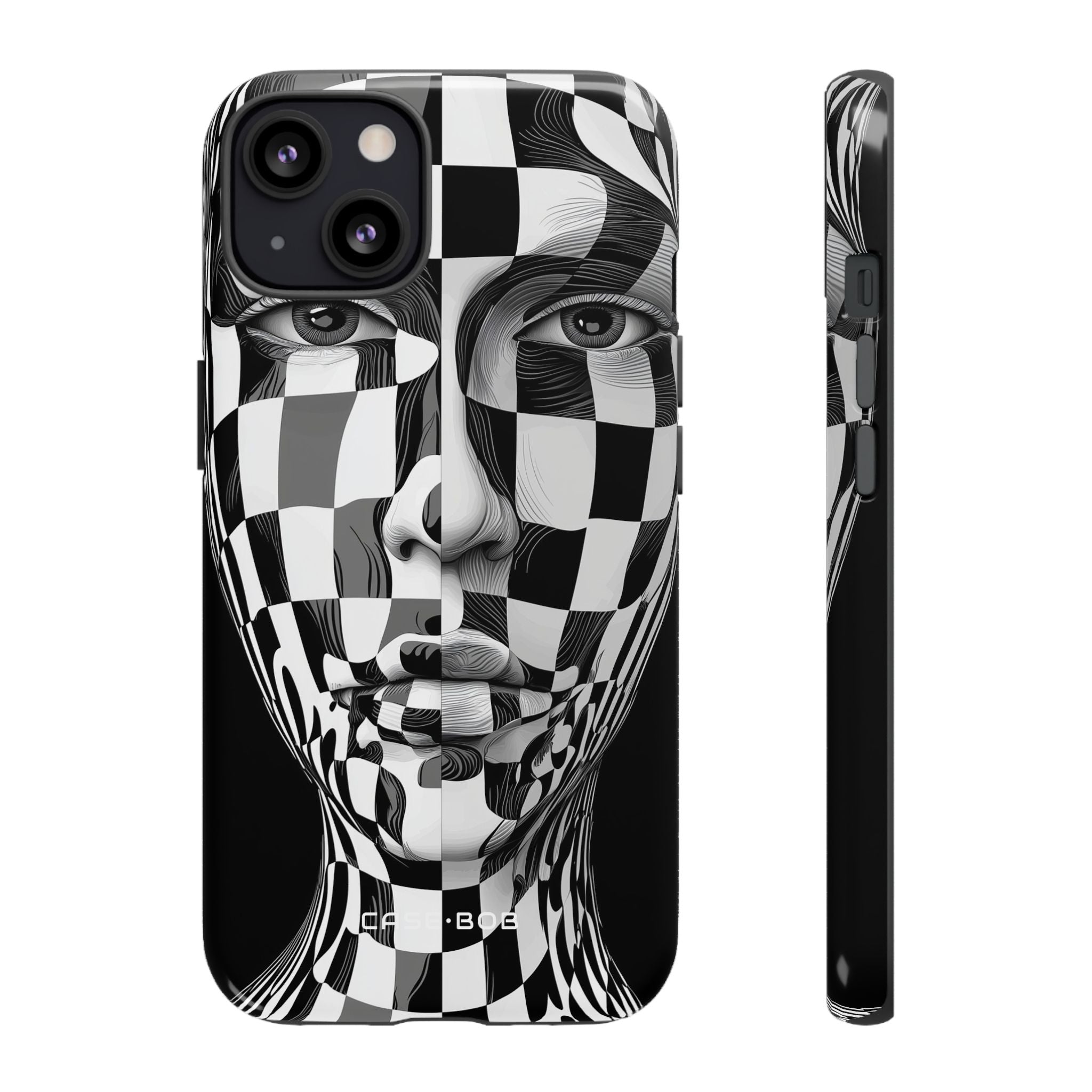 Checkered Face iPhone 13 Case - Tough