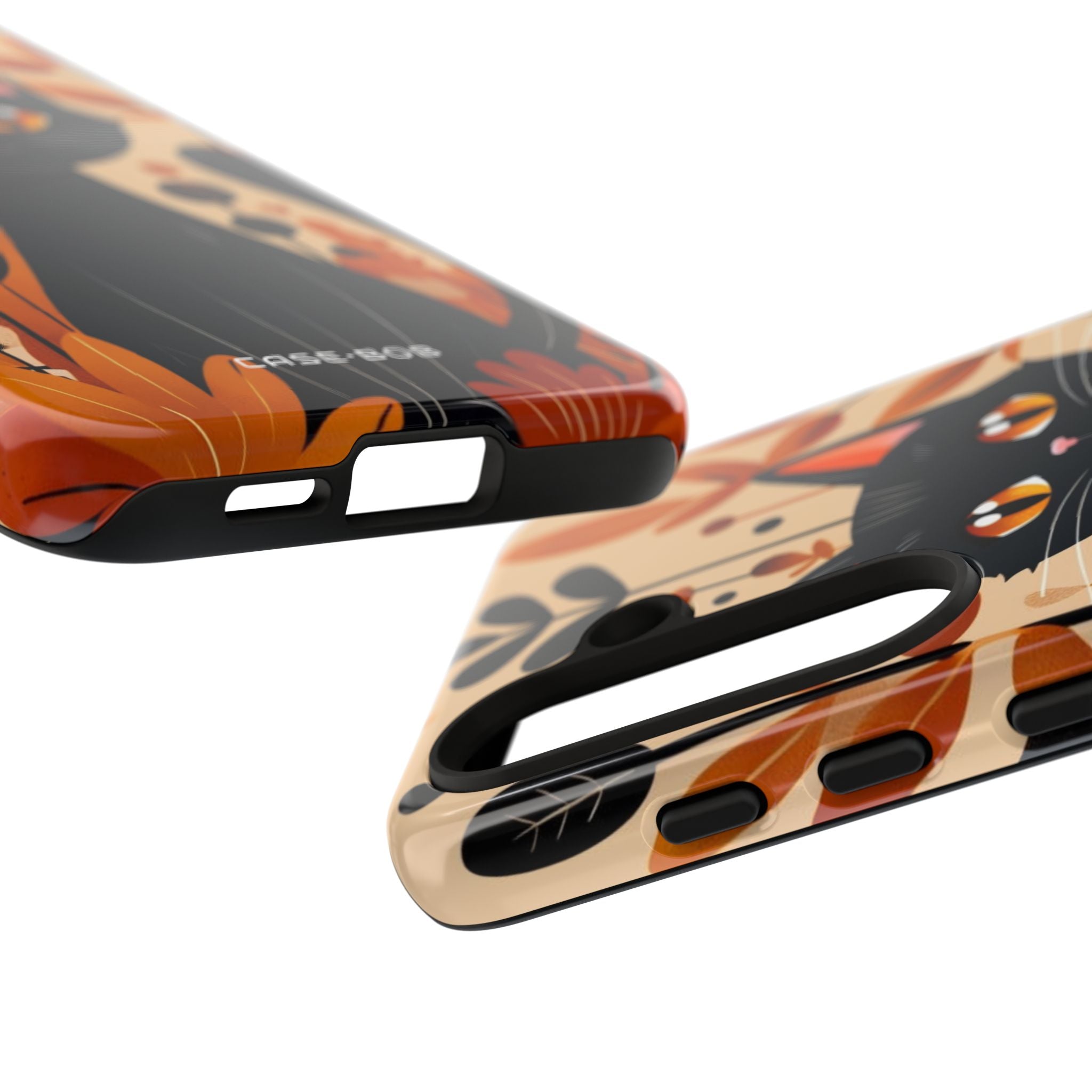 Black Cat Glow Samsung S24 Case - Tough