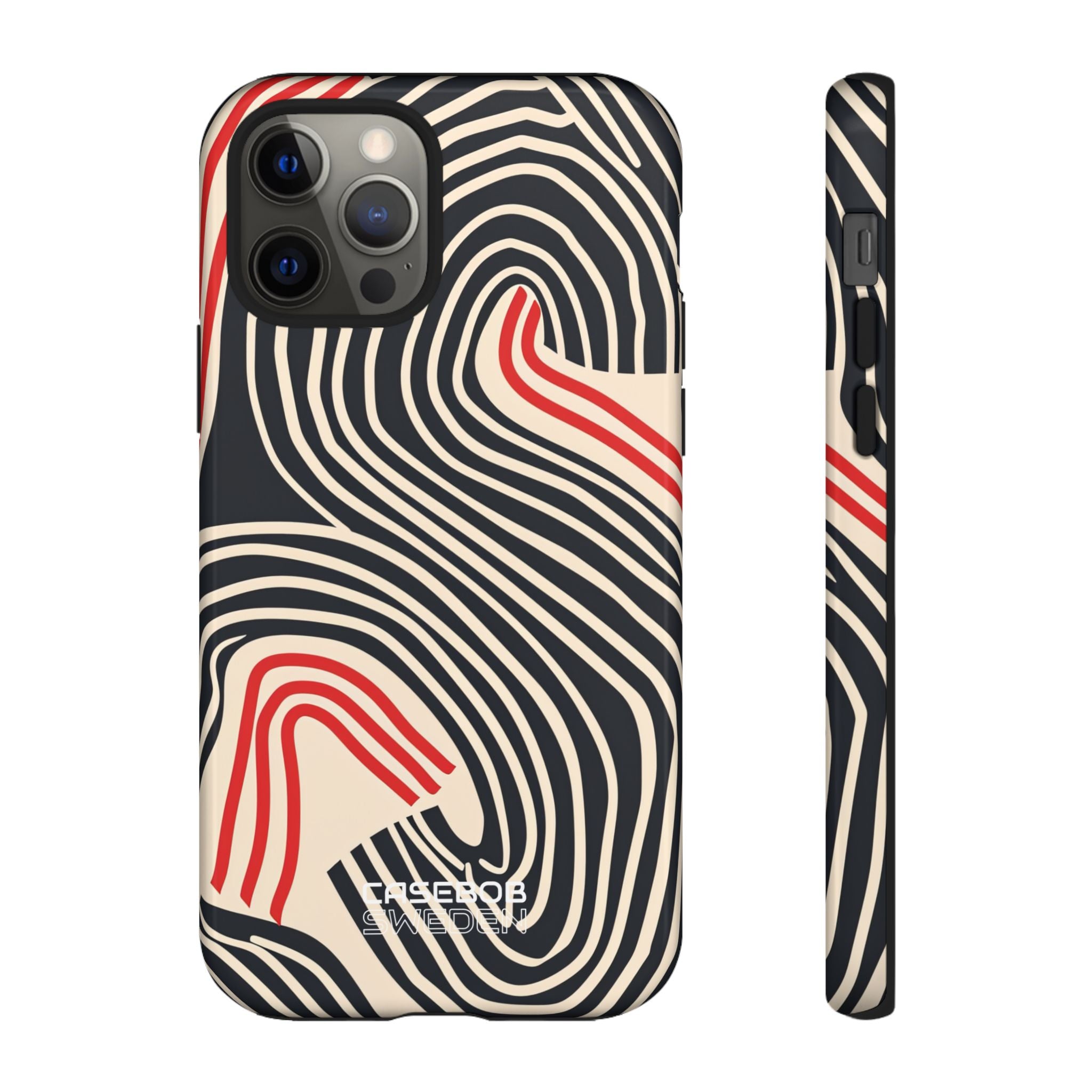 Wavy Red Flow iPhone 12 - Tough