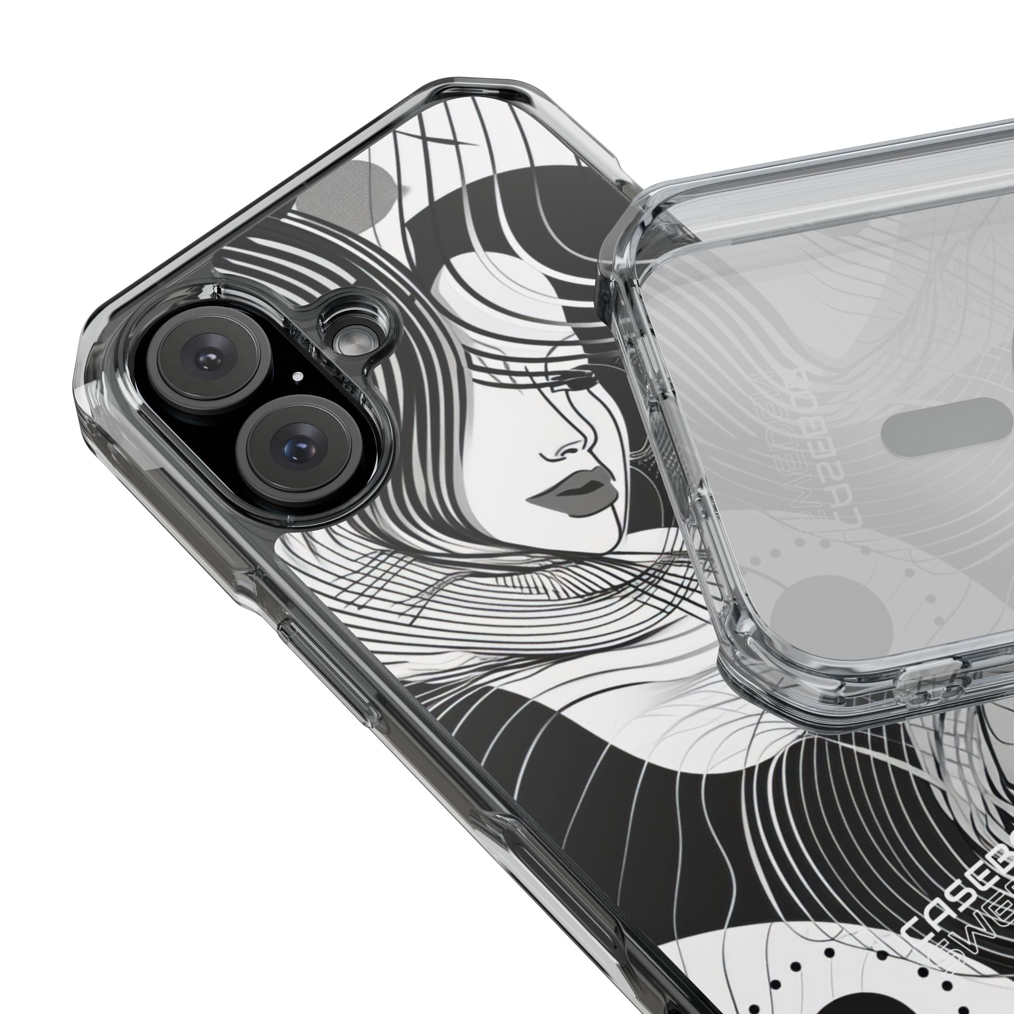 Orange Wave Motion iPhone 16 - Impact Clear+