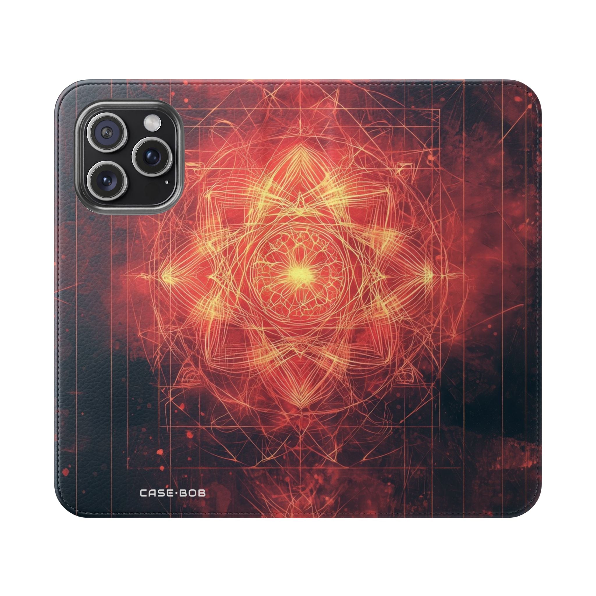 Glowing Mandala - iPhone 15 Pro Max Case - Wallet