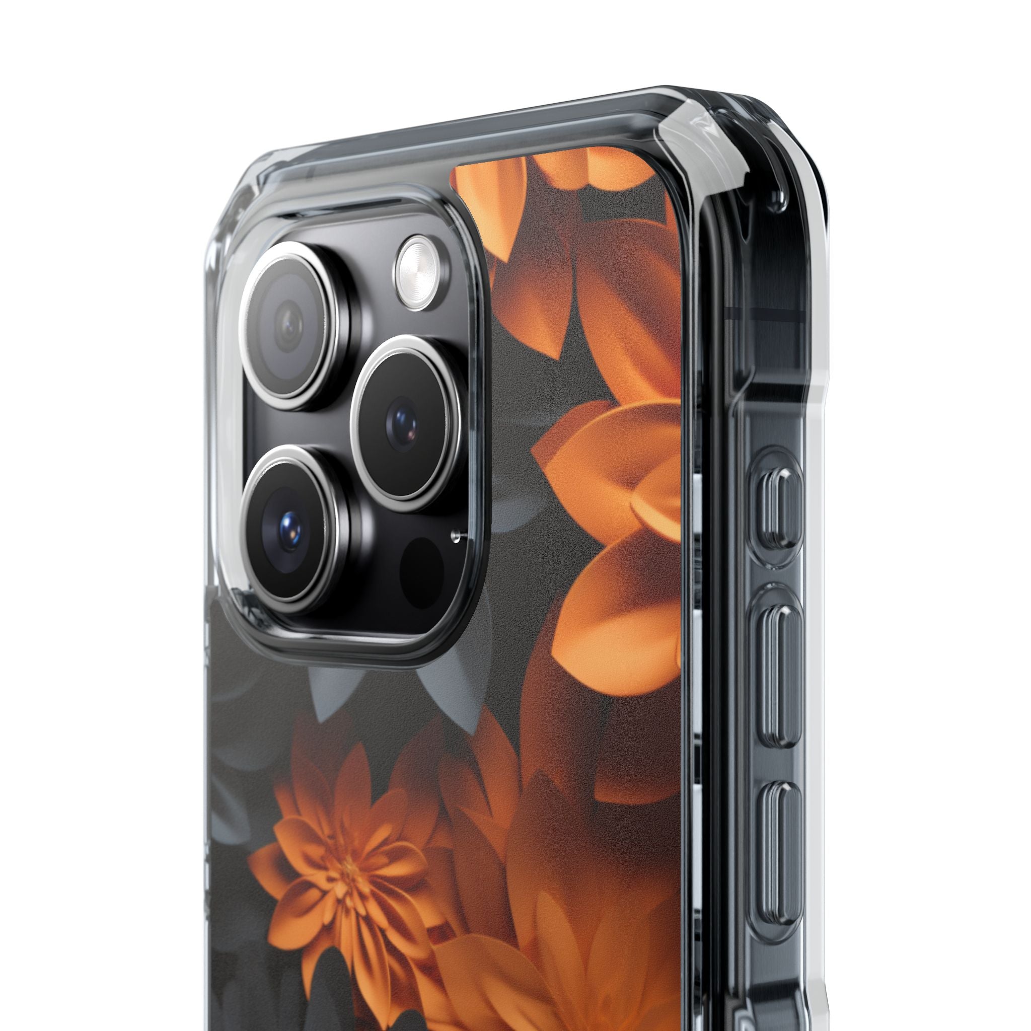 Graphical Orange Florals iPhone Case - Impact