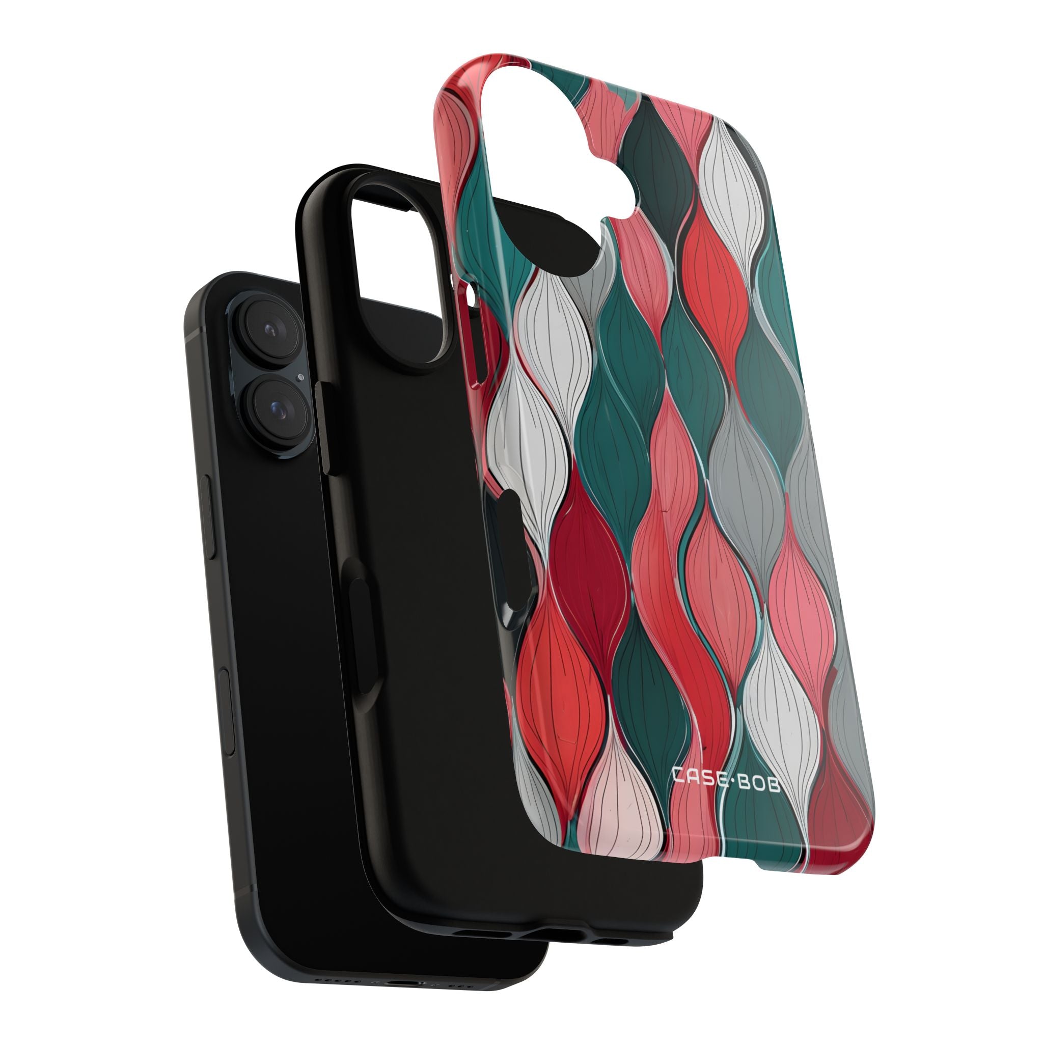 Leaf Cascade Teal iPhone 16 Plus Case - Tough