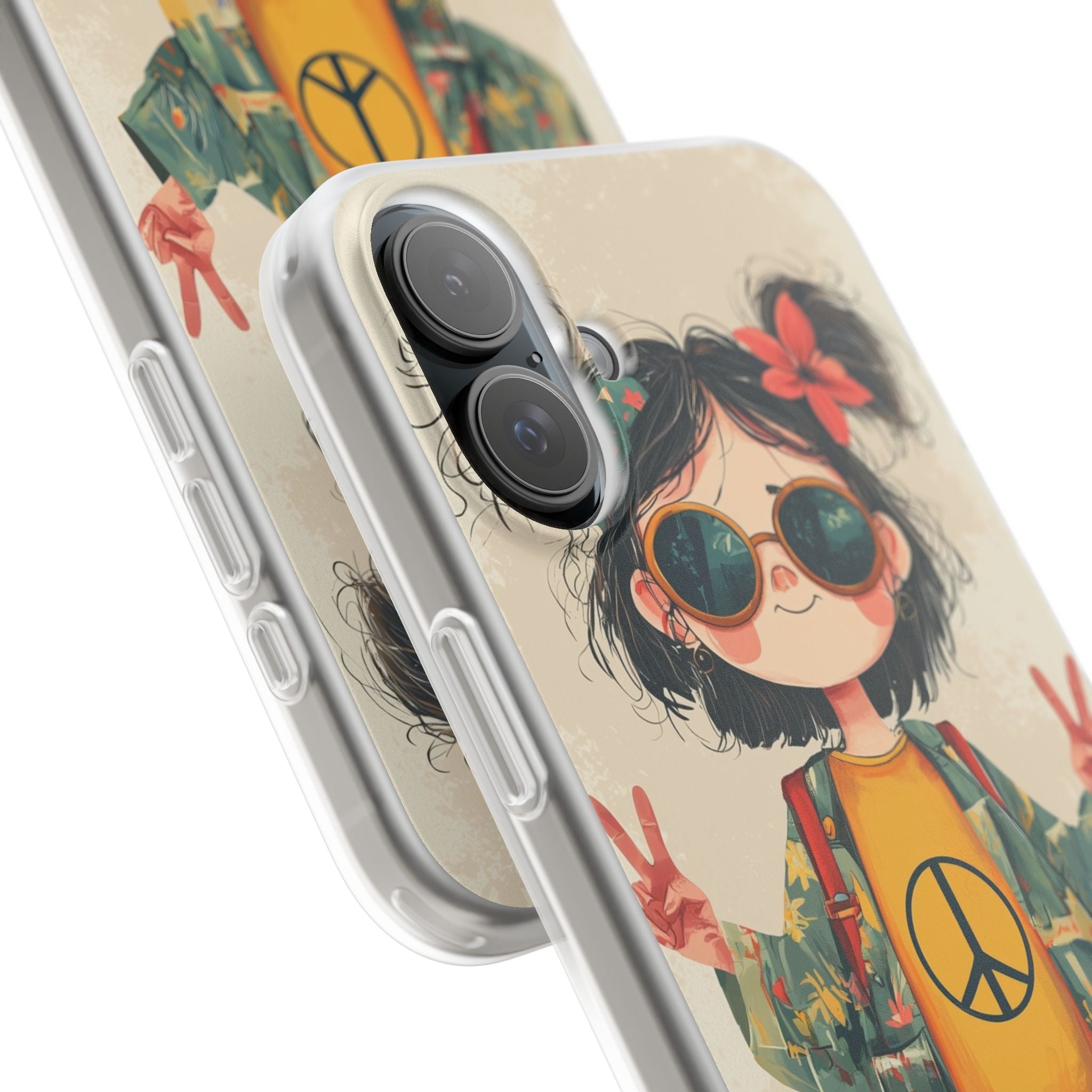 Peace Pigtails iPhone 16 Plus Case - Soft