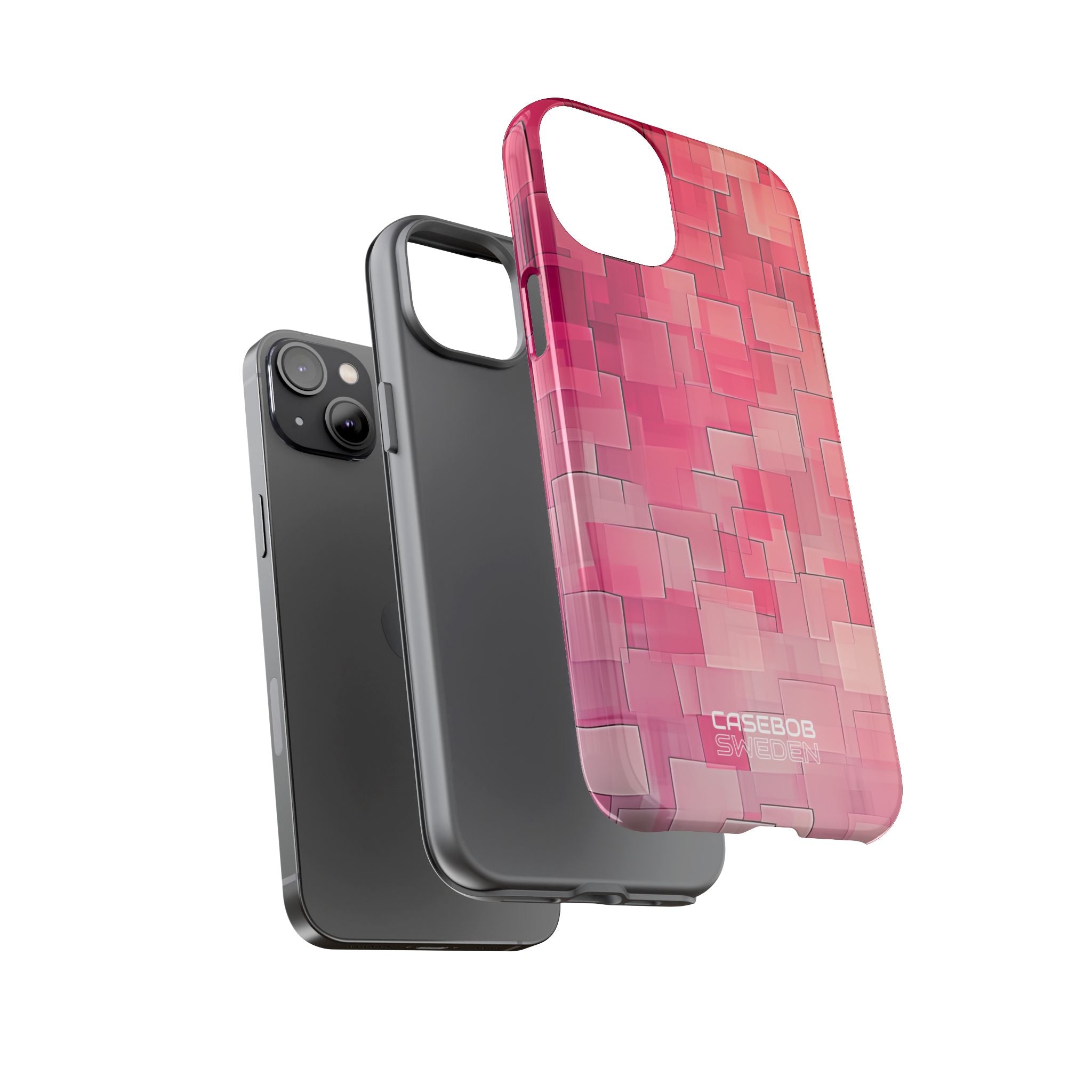 Layered Pink Geometry iPhone 14 - Tough