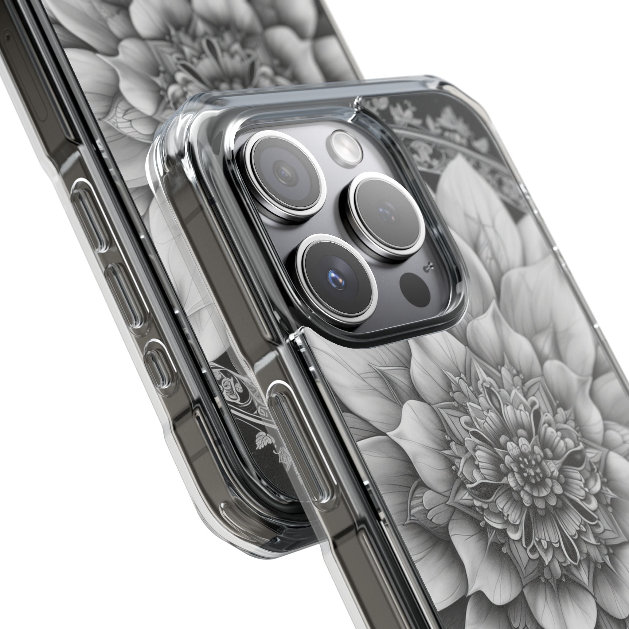 Cosmic Floral Mandala iPhone 15 - Impact Clear+